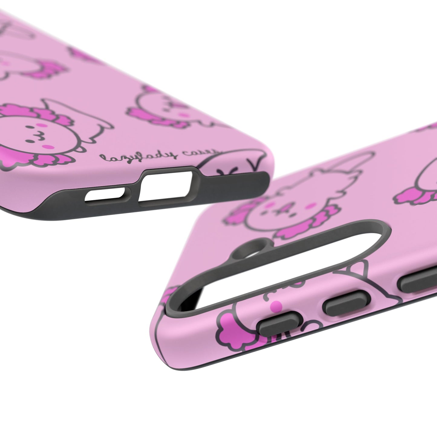 Cute Cartoon Axo Phone Case with Pink Sea Creatures Design