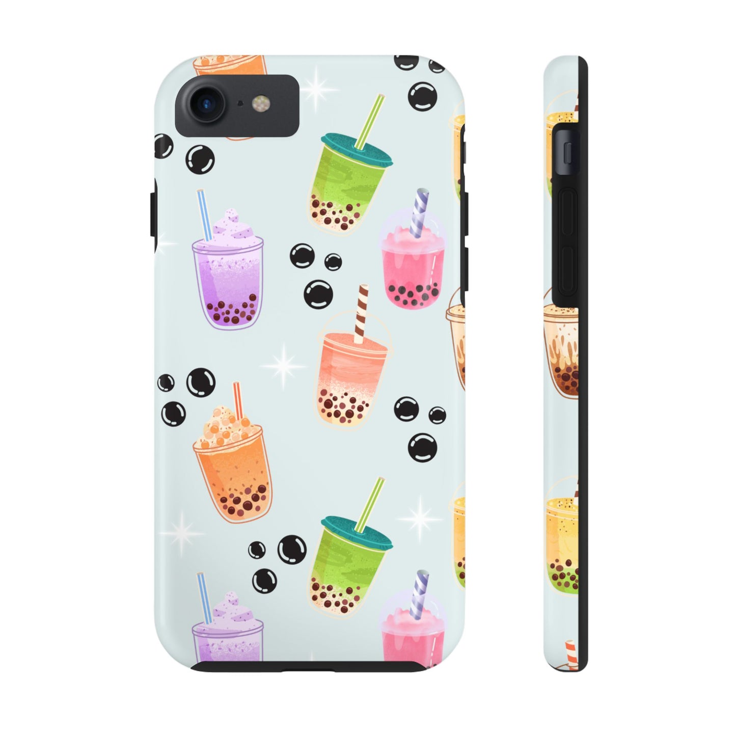 Colorful Boba Tea Phone Case, Tough Phone Cases for Drink Lovers, Cute Phone Accessory, Fun Gifts for Friends, Summer Vibes