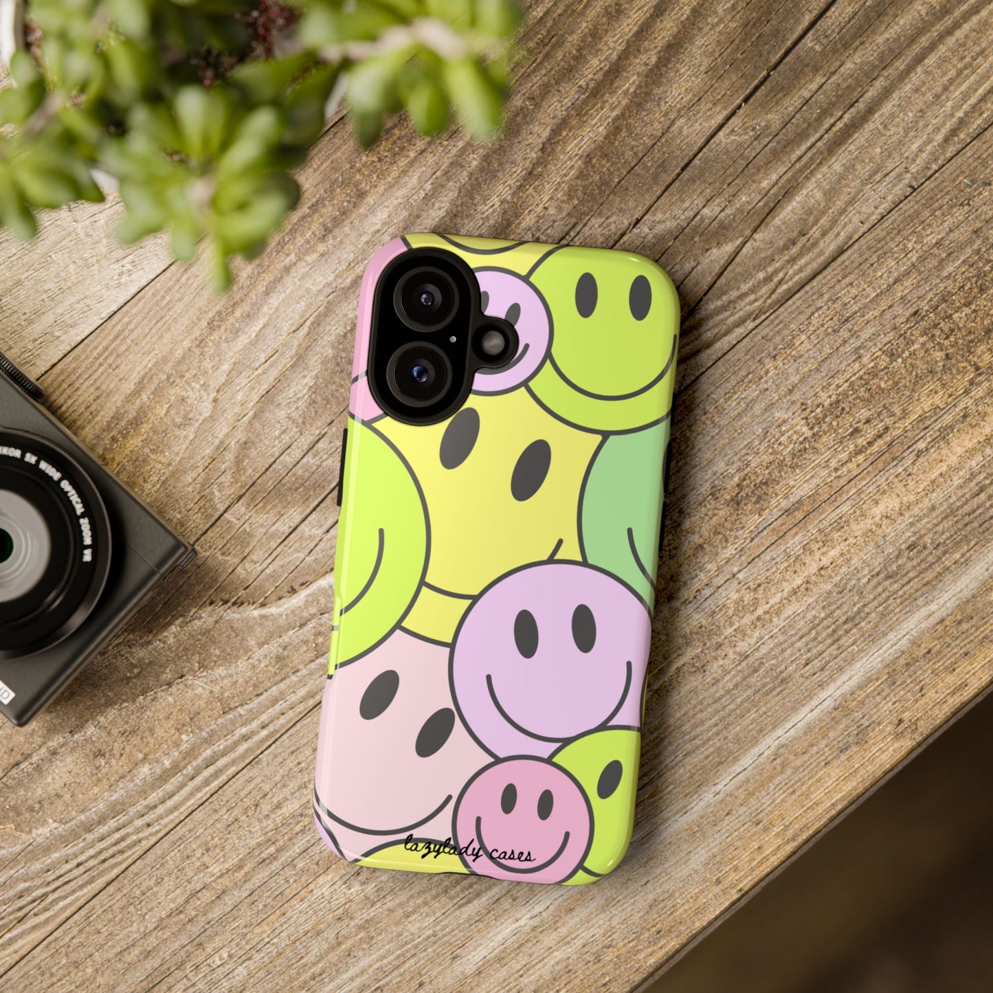 Colorful Smile Face Phone Case - Tough Protection & Fun Design