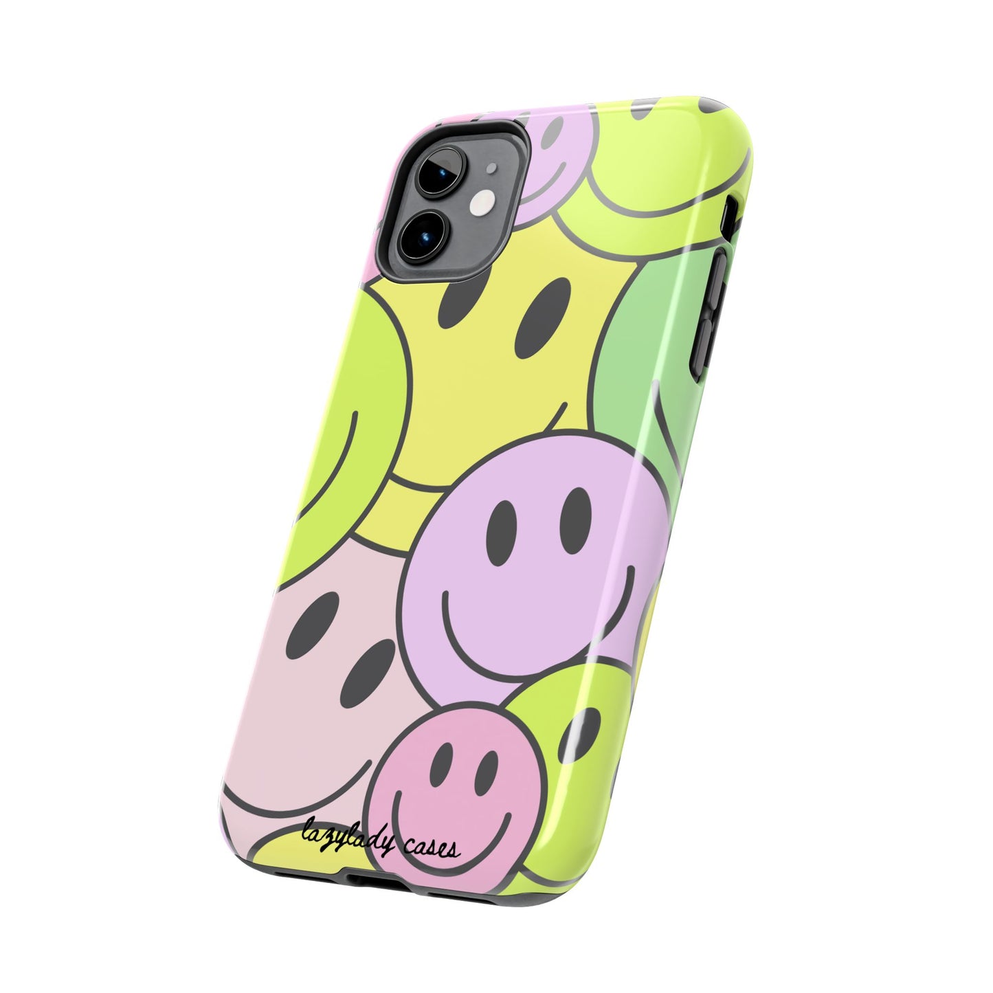 Colorful Smiley Face Tough Phone Case - Fun, Durable Protection for All Ages