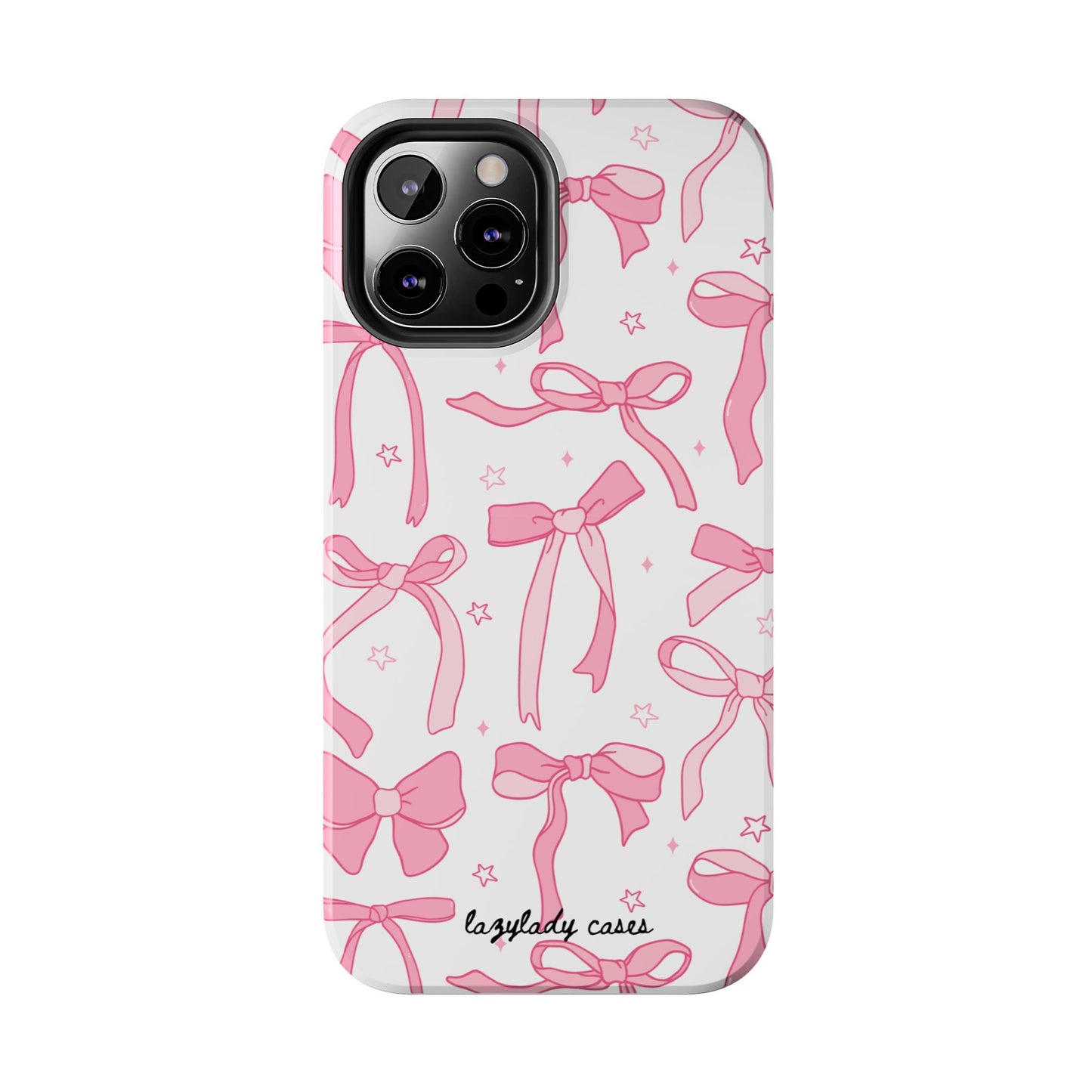 Cute Pink Bow Tough Phone Case - Stylish and Durable Protection