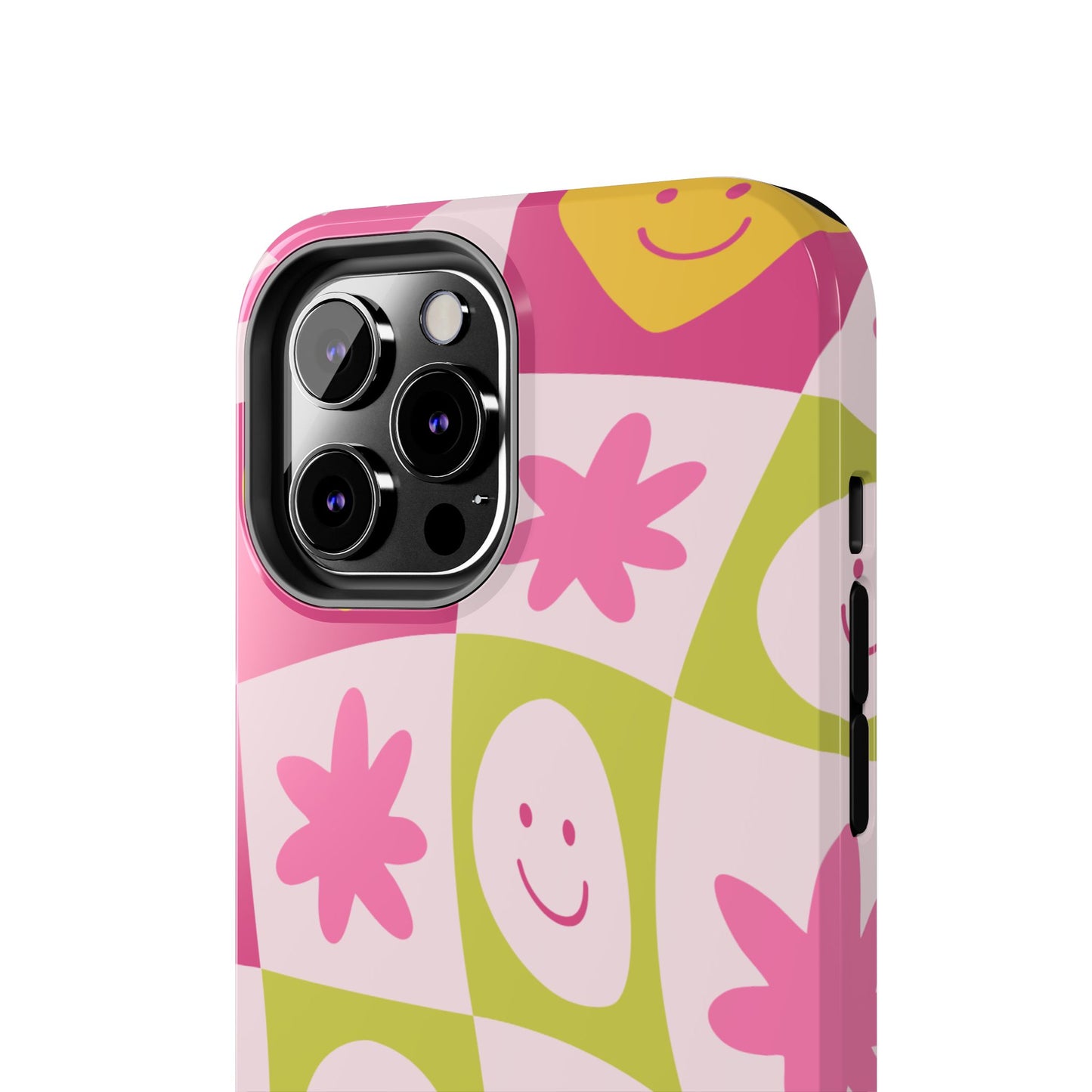Colorful Smiley Pattern Tough Phone Cases, Playful Phone Covers, Fun Gifts for Friends, Cute Accessories, Vibrant and Durable