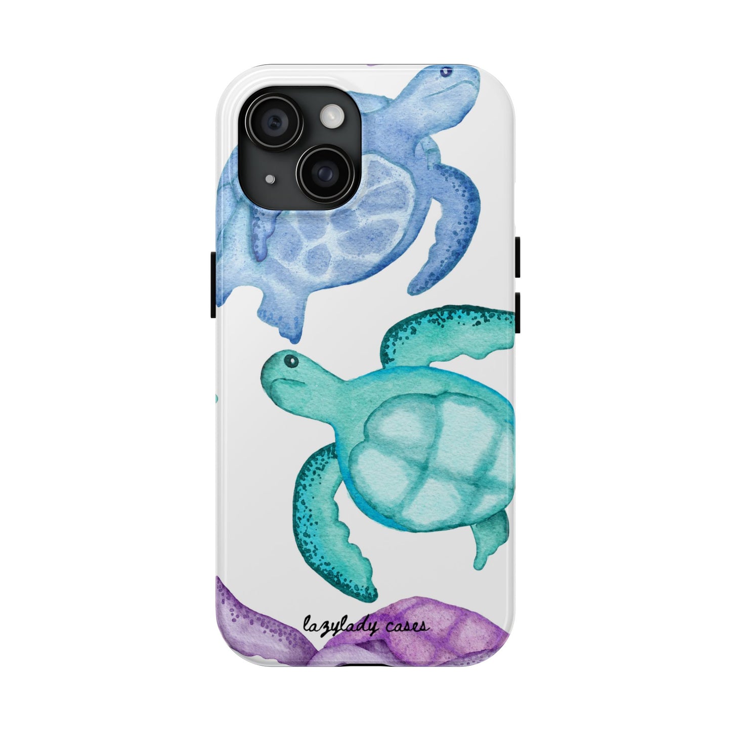 Ocean-Inspired Tough Phone Cases with Colorful Turtles