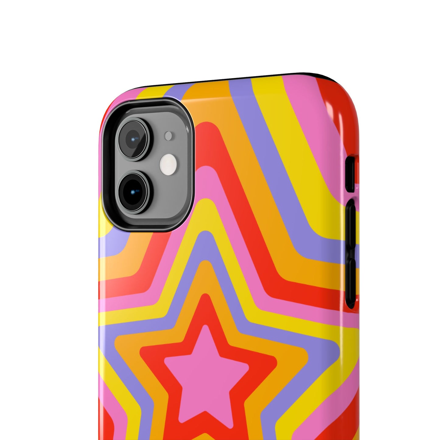 Colorful Star Pattern Tough Phone Cases | Durable Phone Cover, Unique Gifts, Trendy Accessories, Fun Tech Style