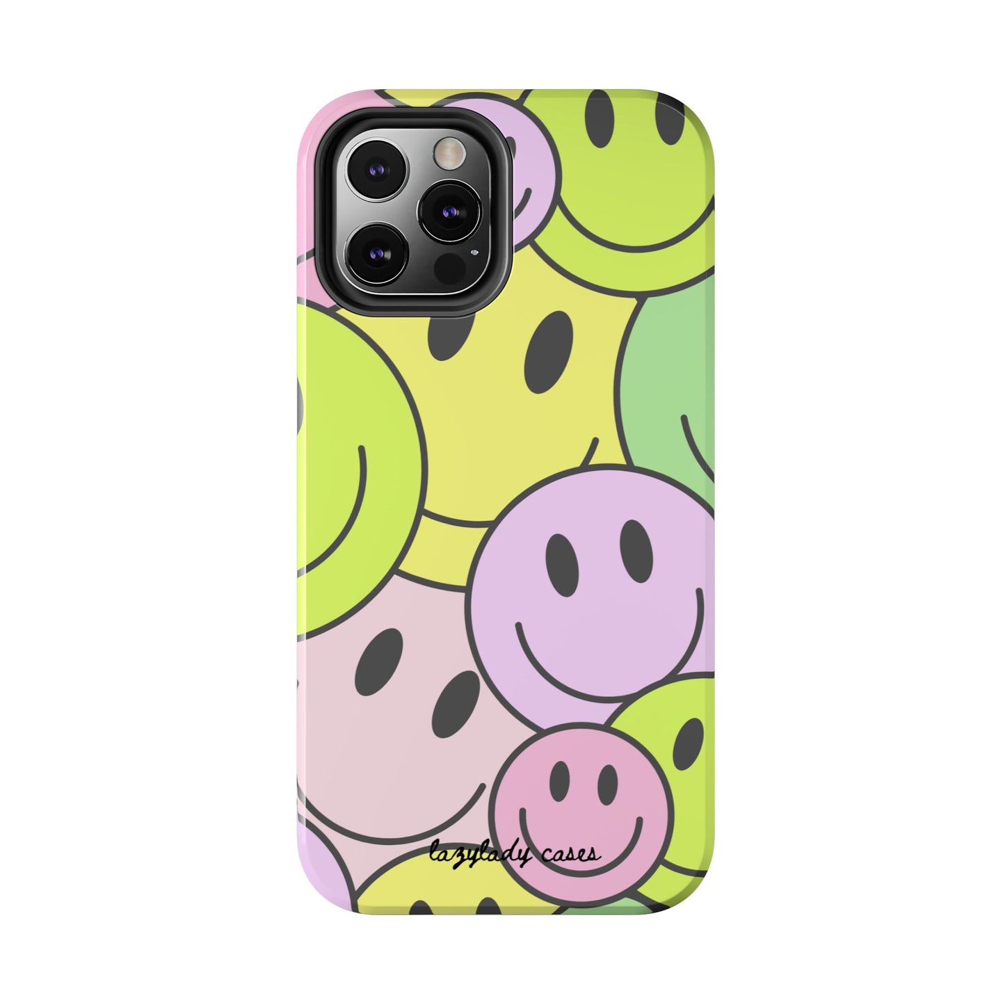 Colorful Smiley Face Tough Phone Case - Fun, Durable Protection for All Ages