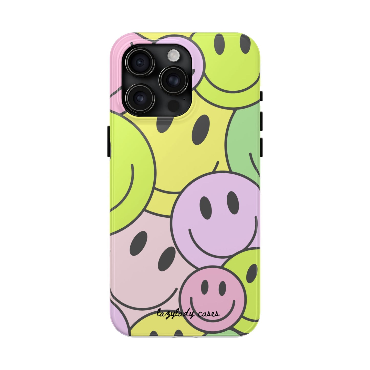 Colorful Smiley Face Tough Phone Case - Fun, Durable Protection for All Ages
