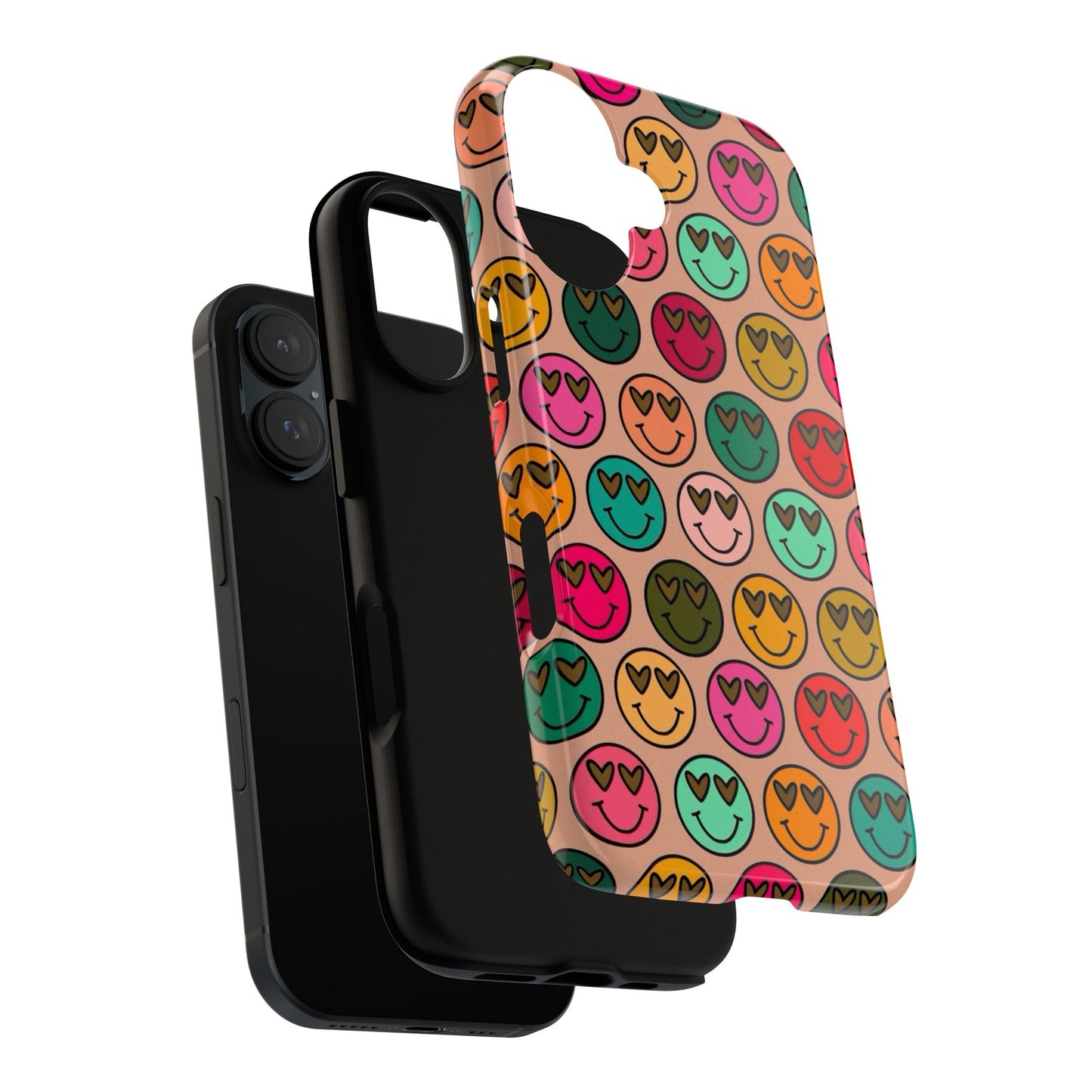 Colorful Smiley Phone Case | Tough Cases, Cute Phone Cover, Happy Vibes, Gift for Friends, Fun Phone Accessory