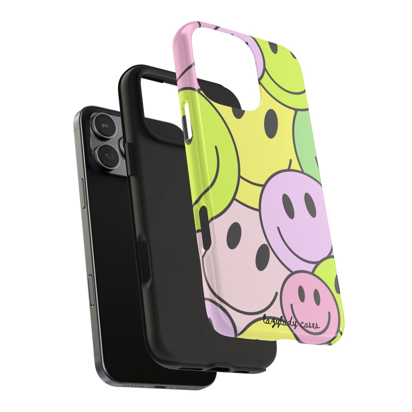 Colorful Smiley Face Tough Phone Case - Fun, Durable Protection for All Ages