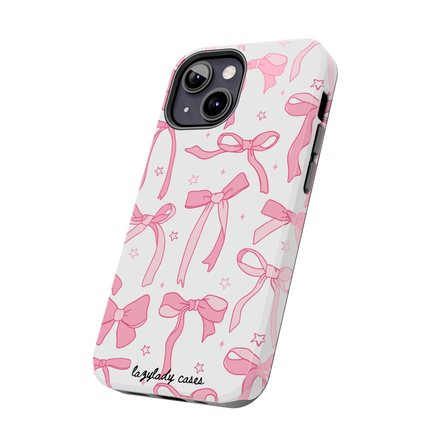 Cute Pink Bow Tough Phone Case - Stylish and Durable Protection