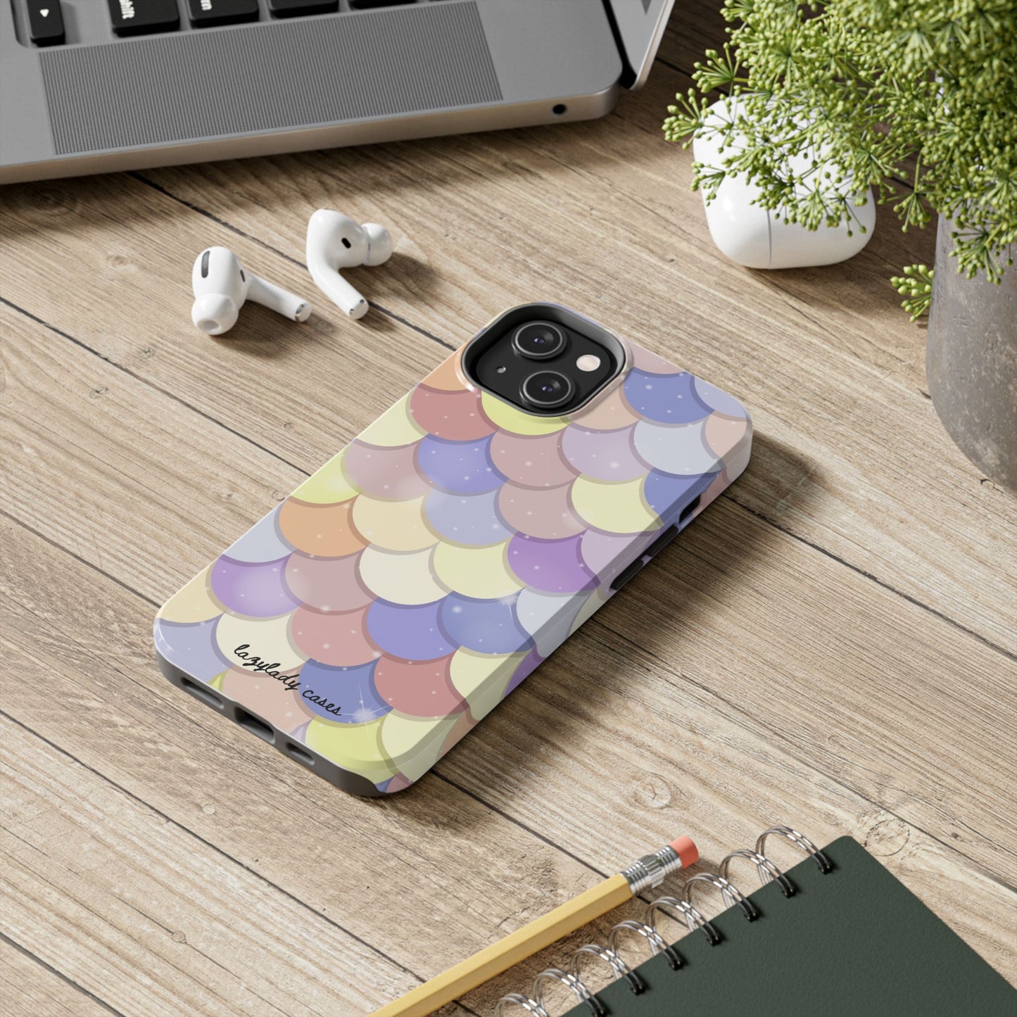 Mermaid Scale Tough Phone Case - Durable Protection with Colorful Design