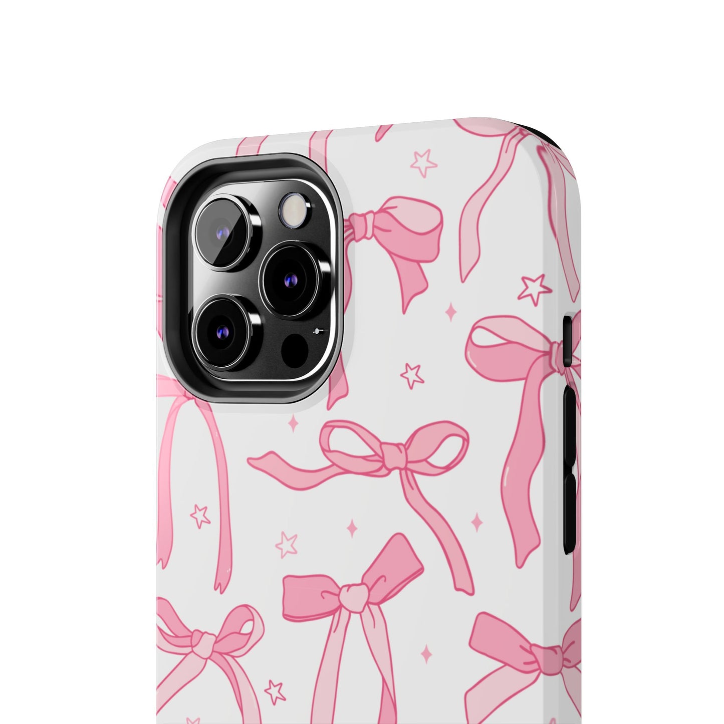 Cute Pink Bow Tough Phone Case - Stylish and Durable Protection