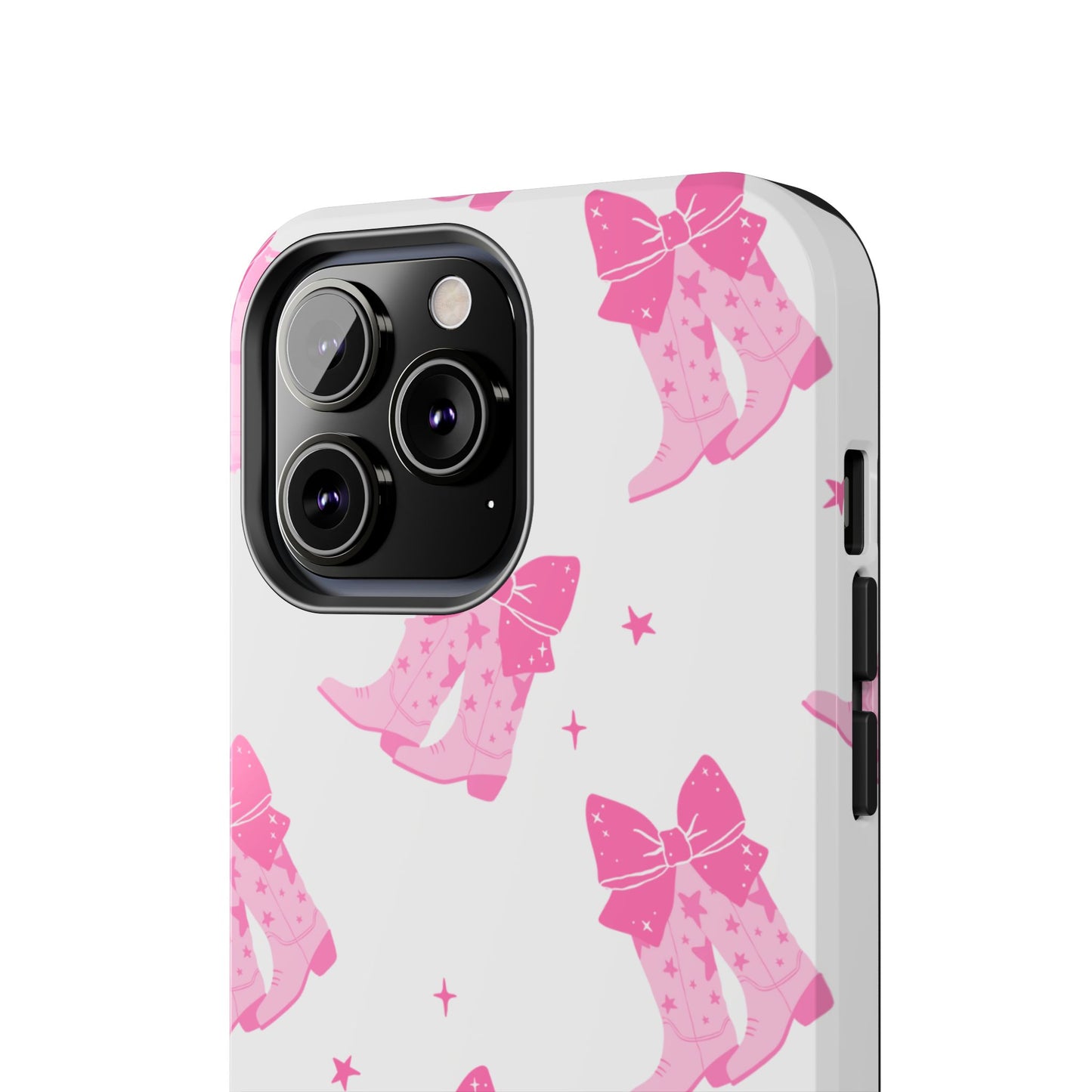 Pink Cowgirl Tough Phone Case - Trendy Protection with Bow Design