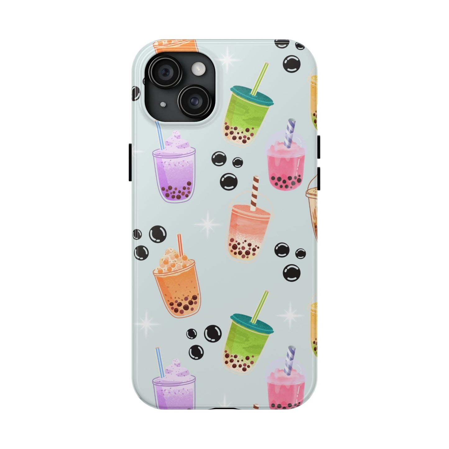 Colorful Boba Tea Phone Case, Tough Phone Cases for Drink Lovers, Cute Phone Accessory, Fun Gifts for Friends, Summer Vibes