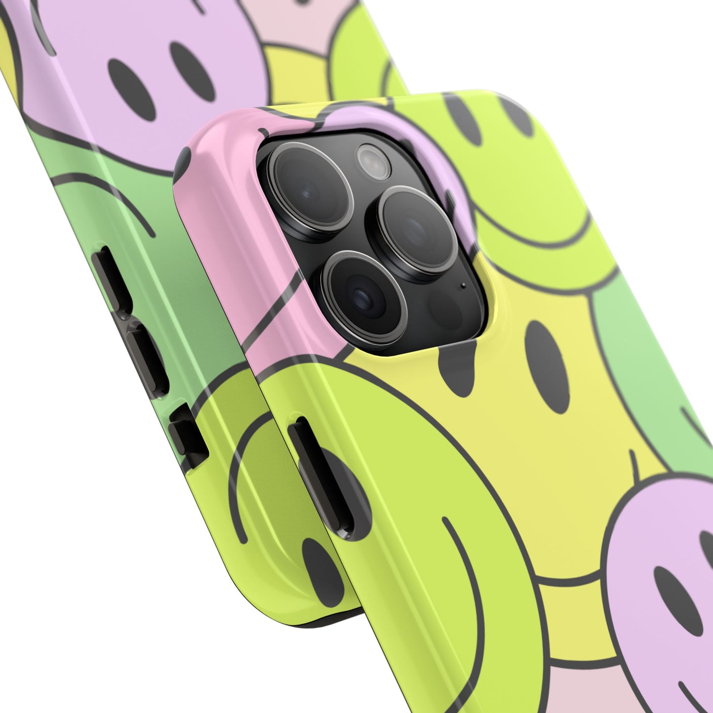 Colorful Smiley Face Tough Phone Case - Fun, Durable Protection for All Ages