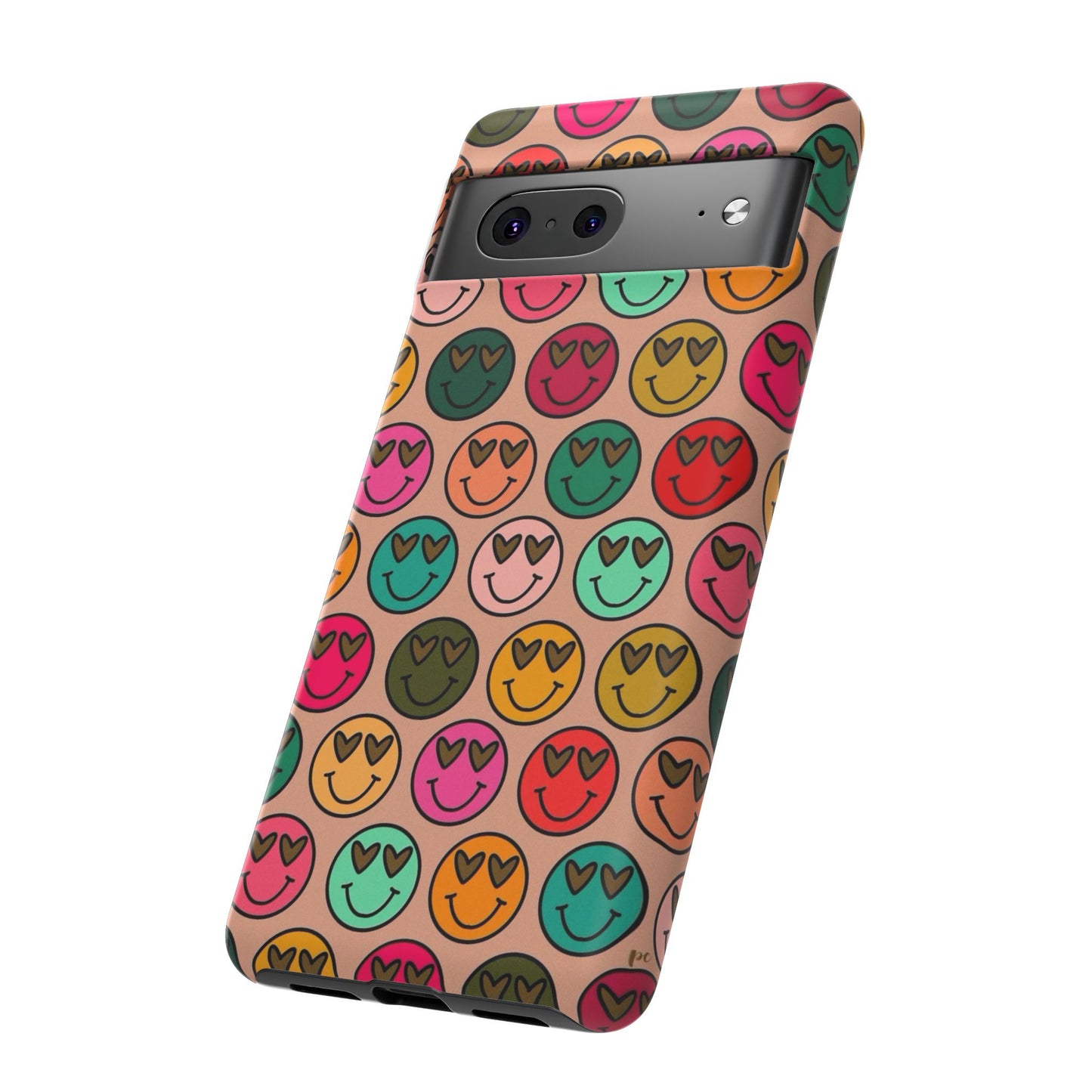 Colorful Smiley Phone Case | Tough Cases, Cute Phone Cover, Happy Vibes, Gift for Friends, Fun Phone Accessory