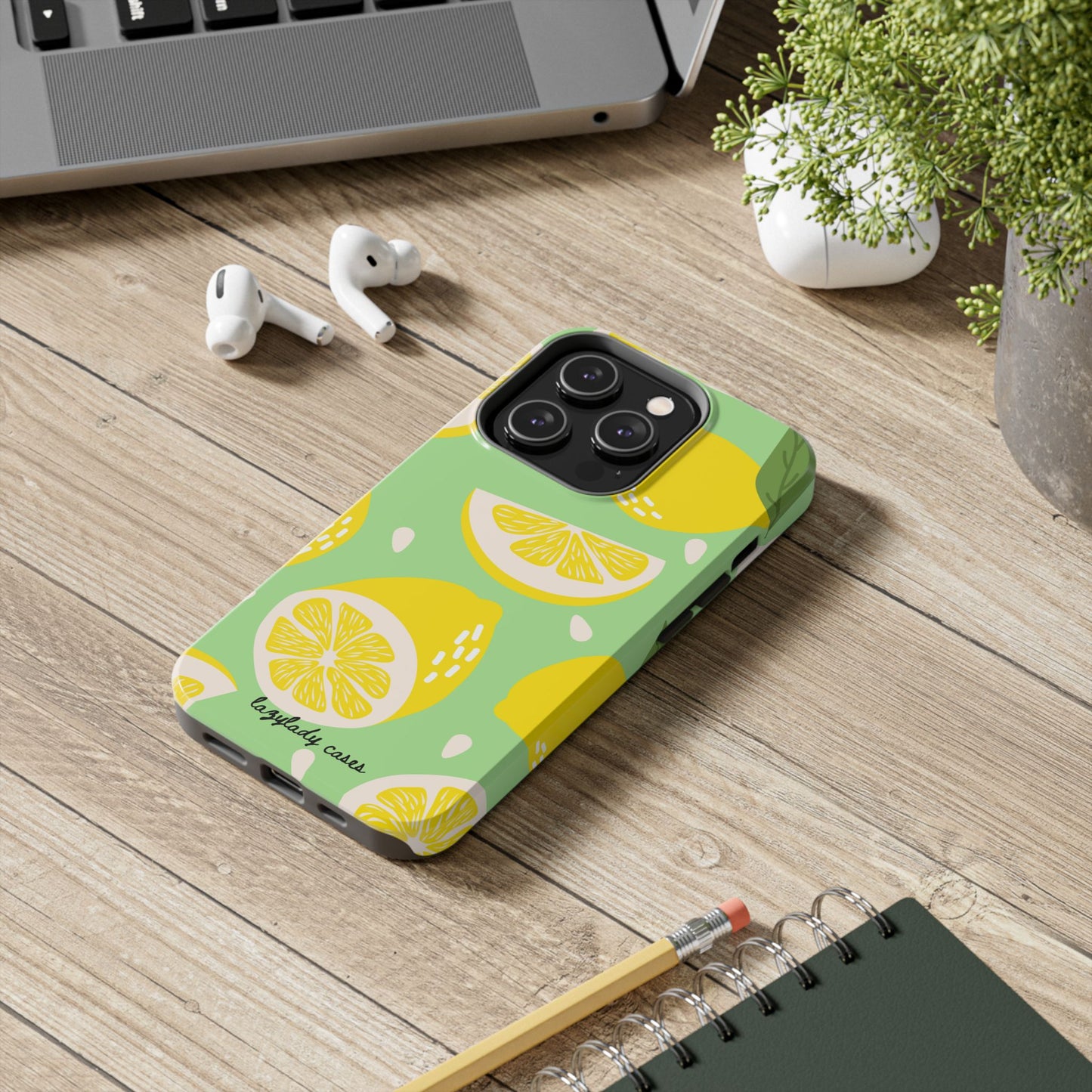 Lemon Slice Tough Phone Case - Vibrant, Durable Protection for Citrus Lovers