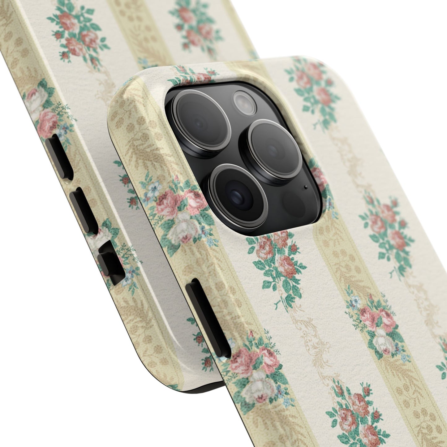 Elegant Floral Tough Phone Case - Vintage Inspired Design