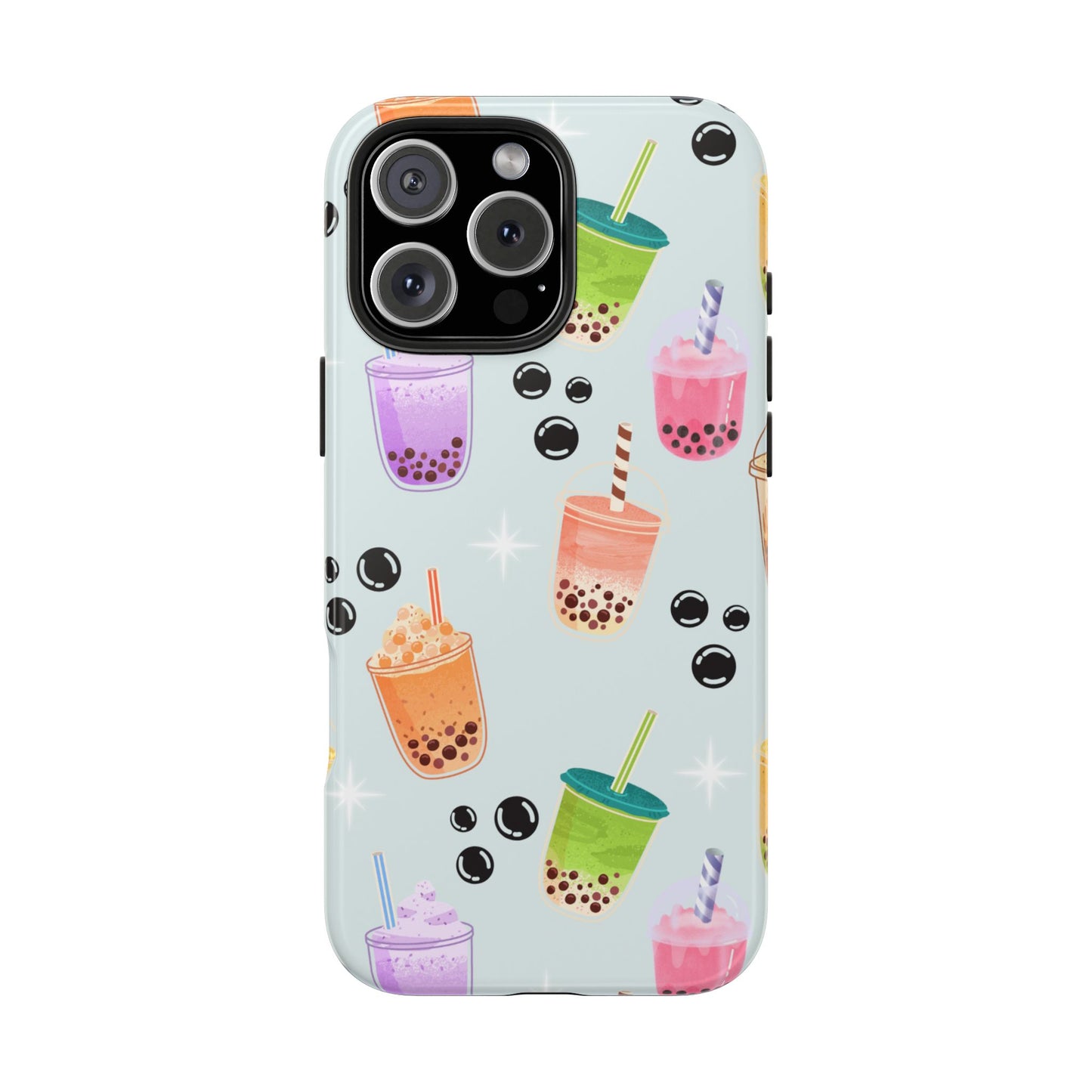 Colorful Boba Tea Phone Case, Tough Phone Cases for Drink Lovers, Cute Phone Accessory, Fun Gifts for Friends, Summer Vibes