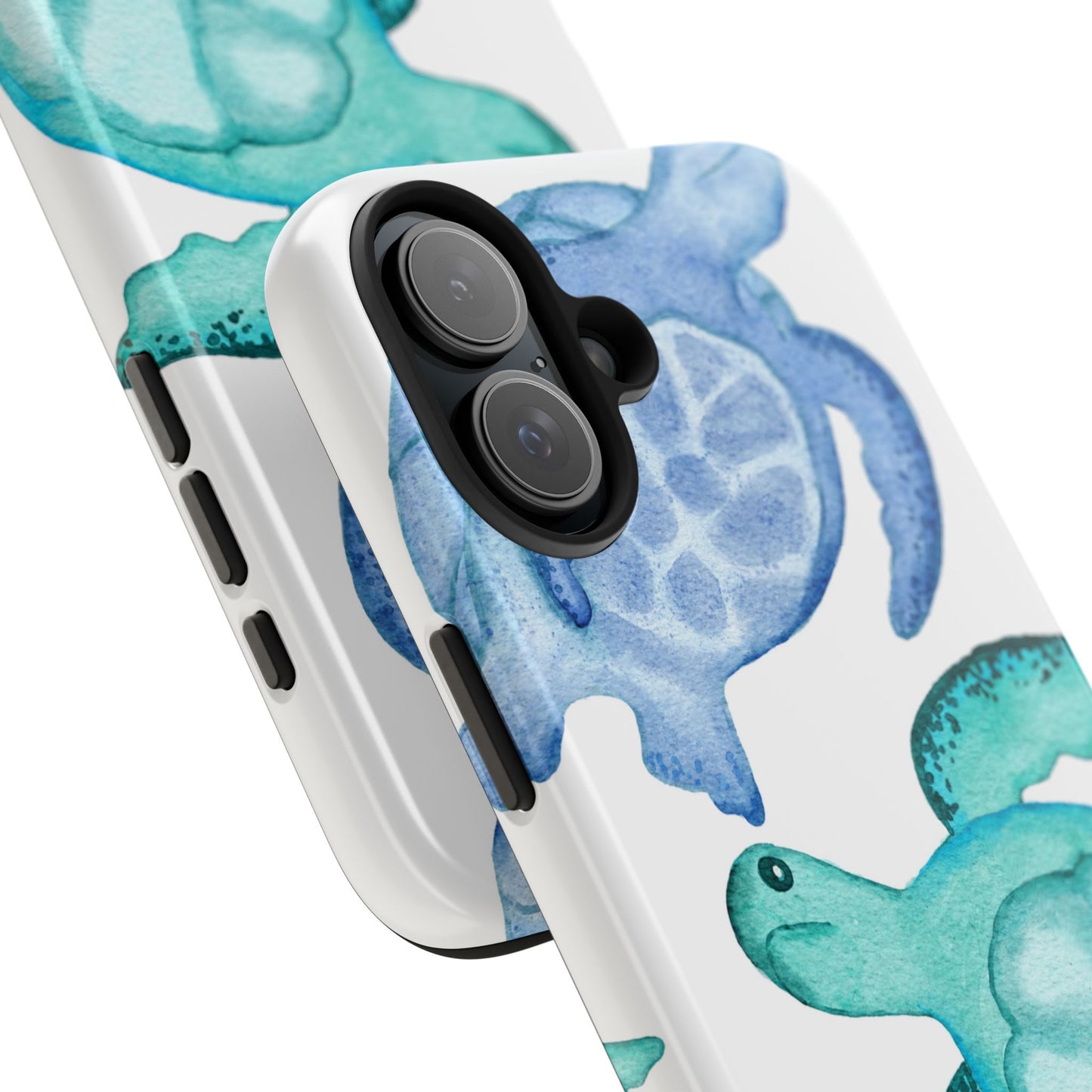 Ocean-Inspired Tough Phone Cases with Colorful Turtles