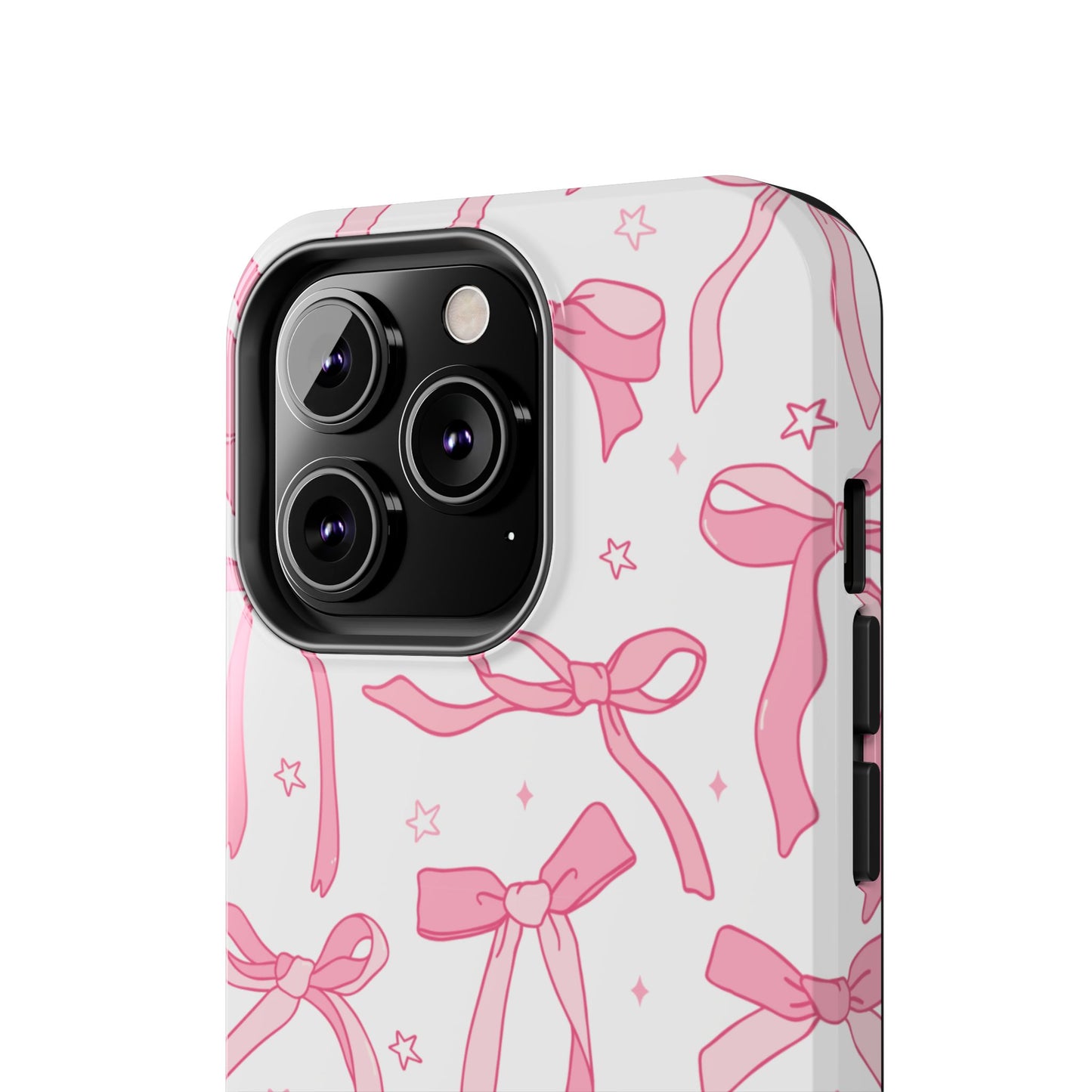 Cute Pink Bow Tough Phone Case - Stylish and Durable Protection