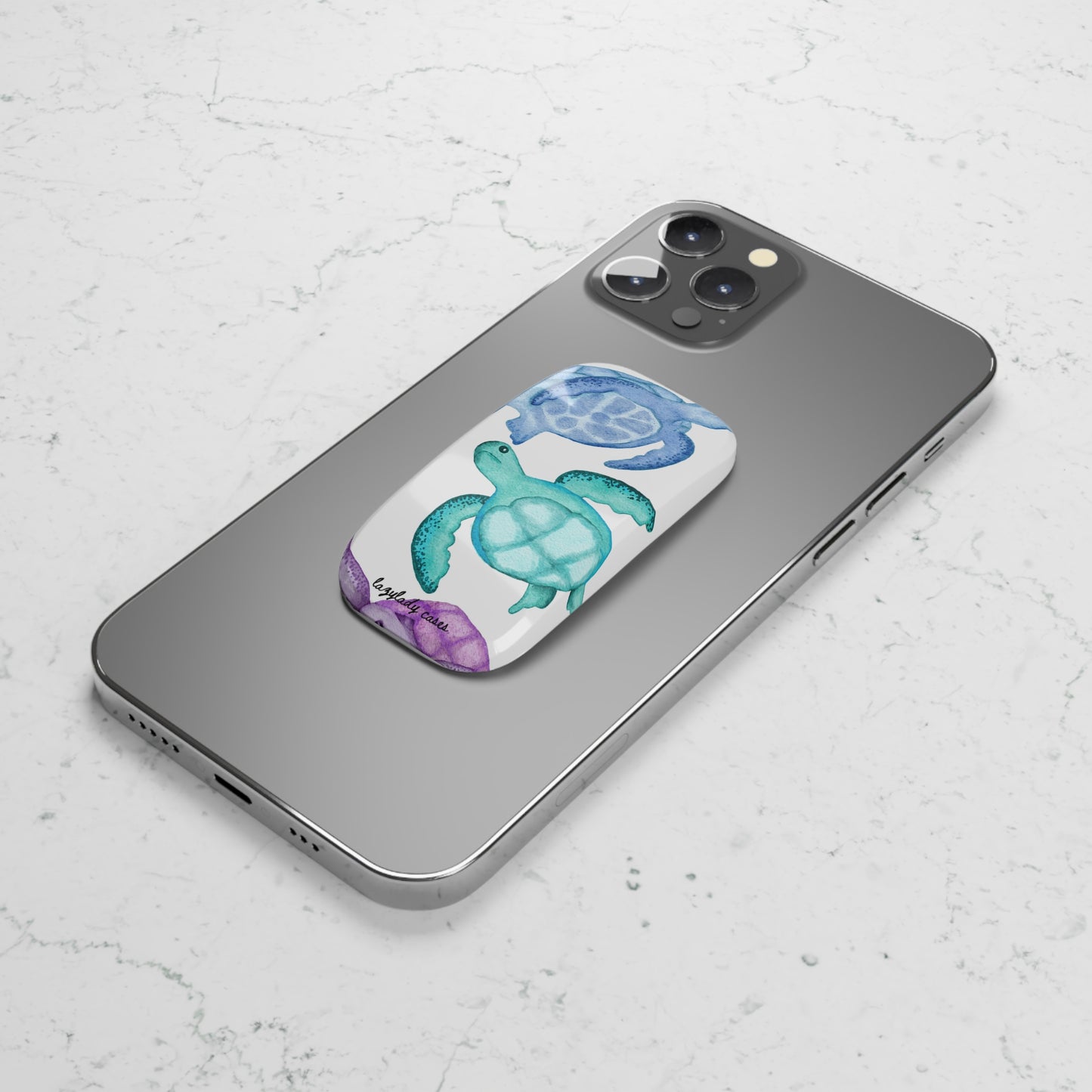 Colorful Turtle Phone Click-On Grip - Trendy Mobile Accessory for Sea Life Lovers