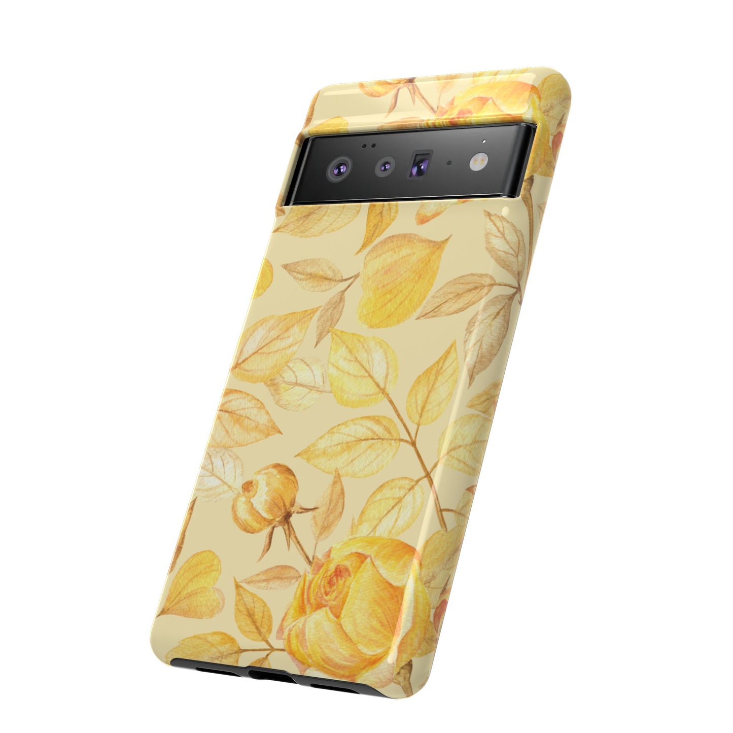 Yellow Dusk Tough Phone Case - Yellow Rose Design