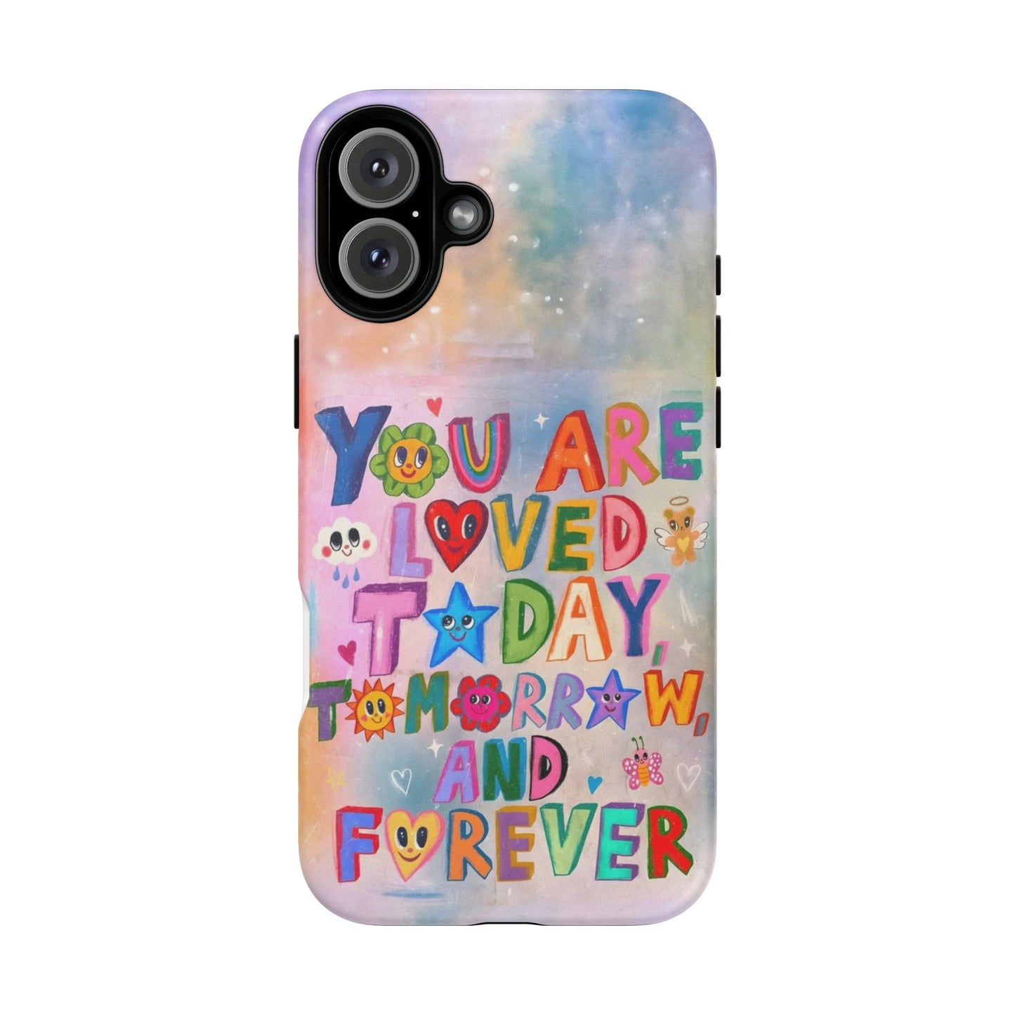 Colorful Phone Case with Positive Affirmations, Inspirational Phone Shell, Cute Gift for Teens, Motivational Tech Accessory, I Love You Case