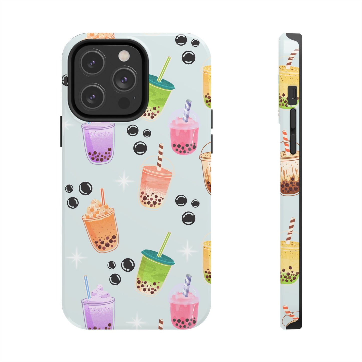 Colorful Boba Tea Phone Case, Tough Phone Cases for Drink Lovers, Cute Phone Accessory, Fun Gifts for Friends, Summer Vibes