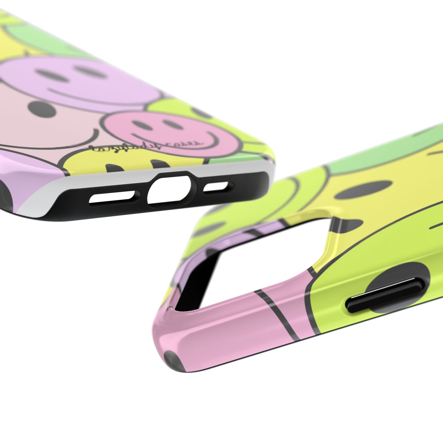 Colorful Smiley Face Tough Phone Case - Fun, Durable Protection for All Ages