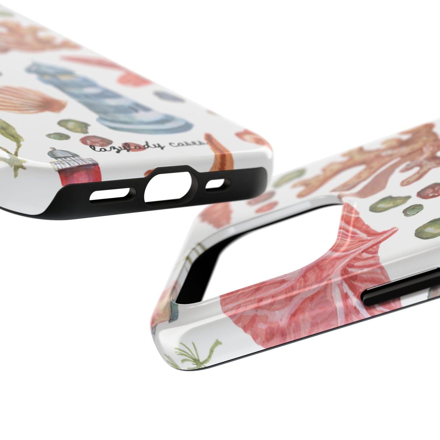 Coastal Art Tough Phone Cases - Stylish Beach Vibes with Lighthouse Design