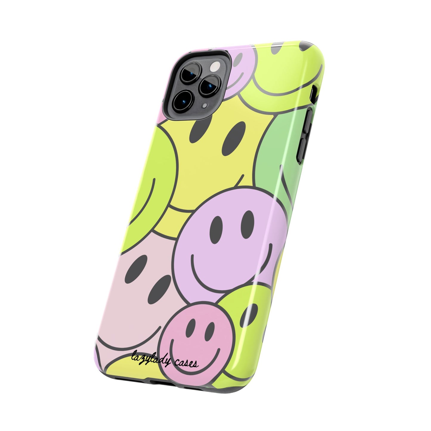 Colorful Smiley Face Tough Phone Case - Fun, Durable Protection for All Ages
