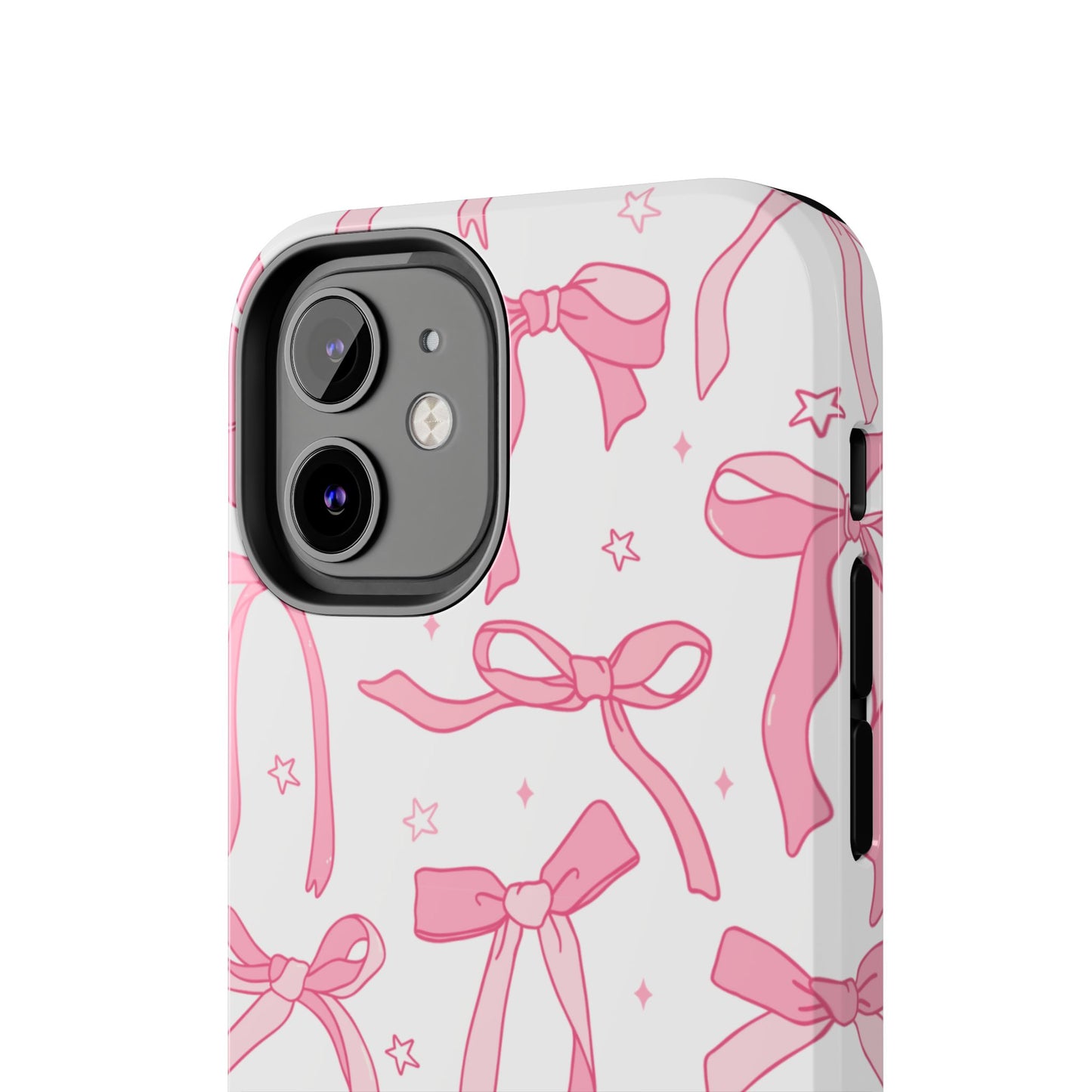 Cute Pink Bow Tough Phone Case - Stylish and Durable Protection