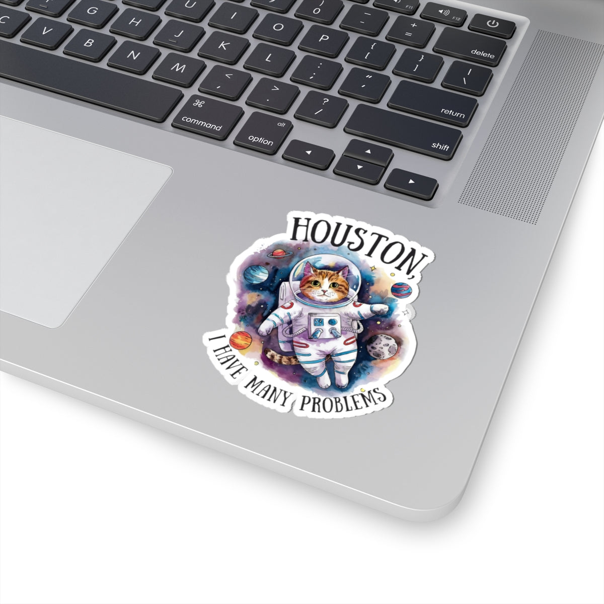 Astronaut Cat Stickers, Cute Space Cat Decals, Houston We Have Problems, Cat Lover Gifts, Fun Laptop Stickers, Whimsical Art Stickers