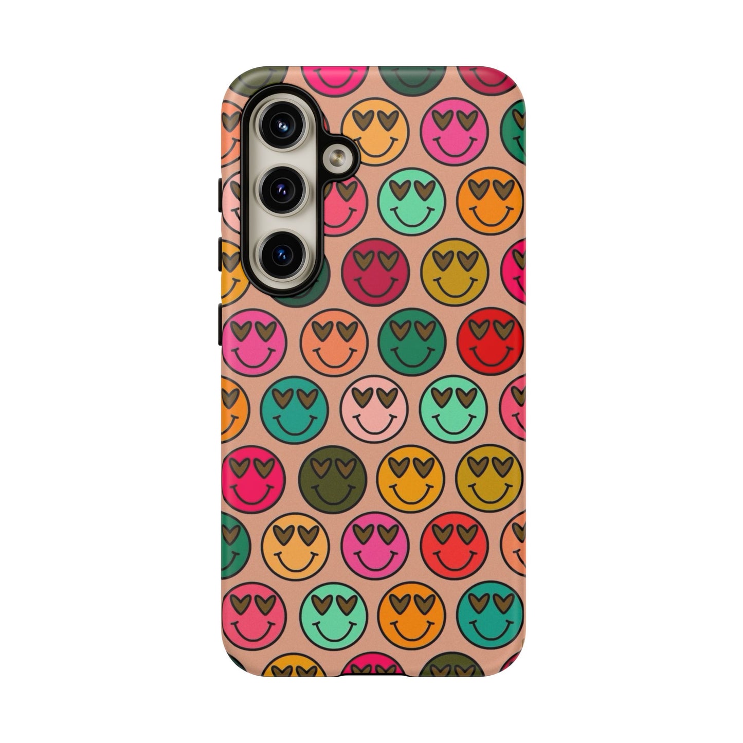 Colorful Smiley Phone Case | Tough Cases, Cute Phone Cover, Happy Vibes, Gift for Friends, Fun Phone Accessory