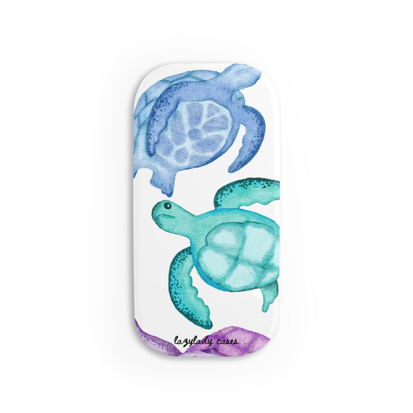 Colorful Turtle Phone Click-On Grip - Trendy Mobile Accessory for Sea Life Lovers