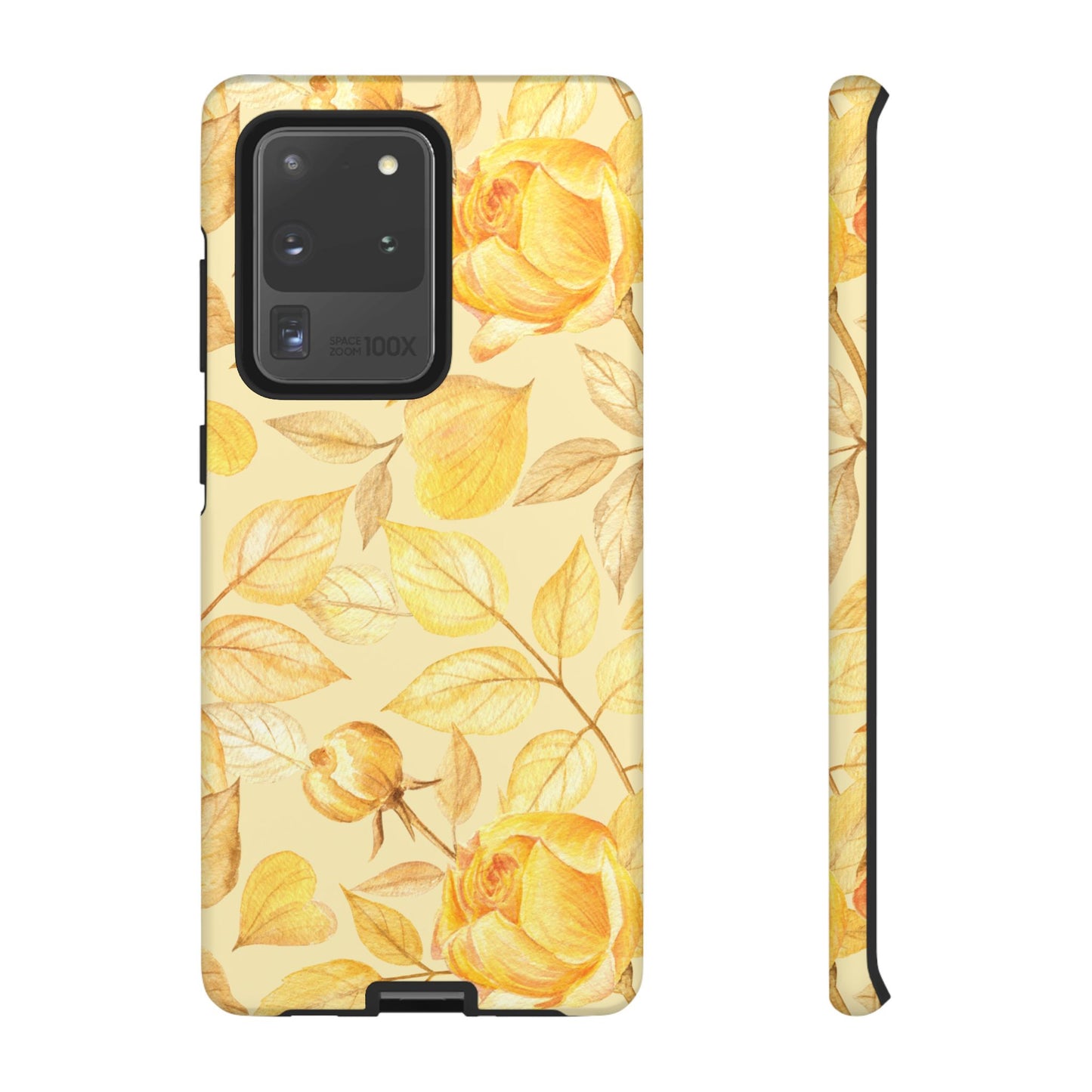 Yellow Dusk Tough Phone Case - Yellow Rose Design