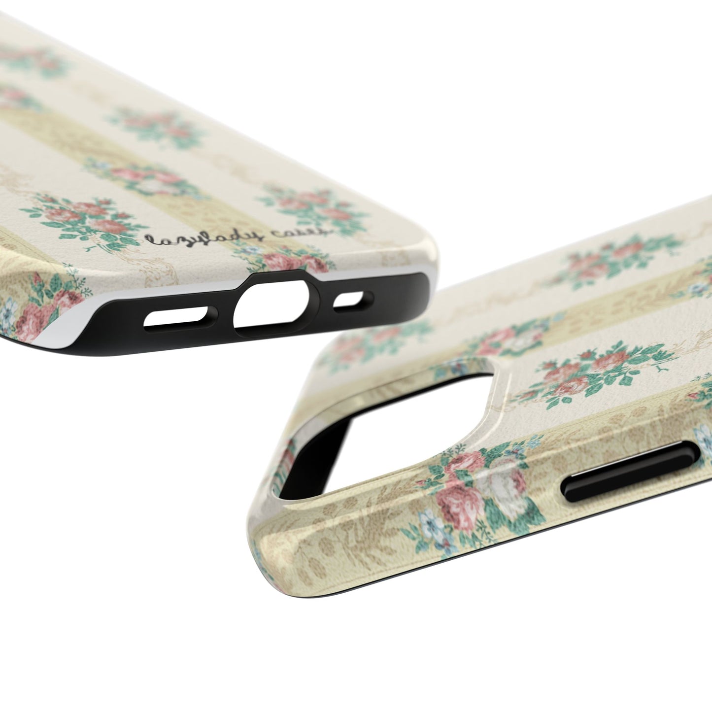 Elegant Floral Tough Phone Case - Vintage Inspired Design