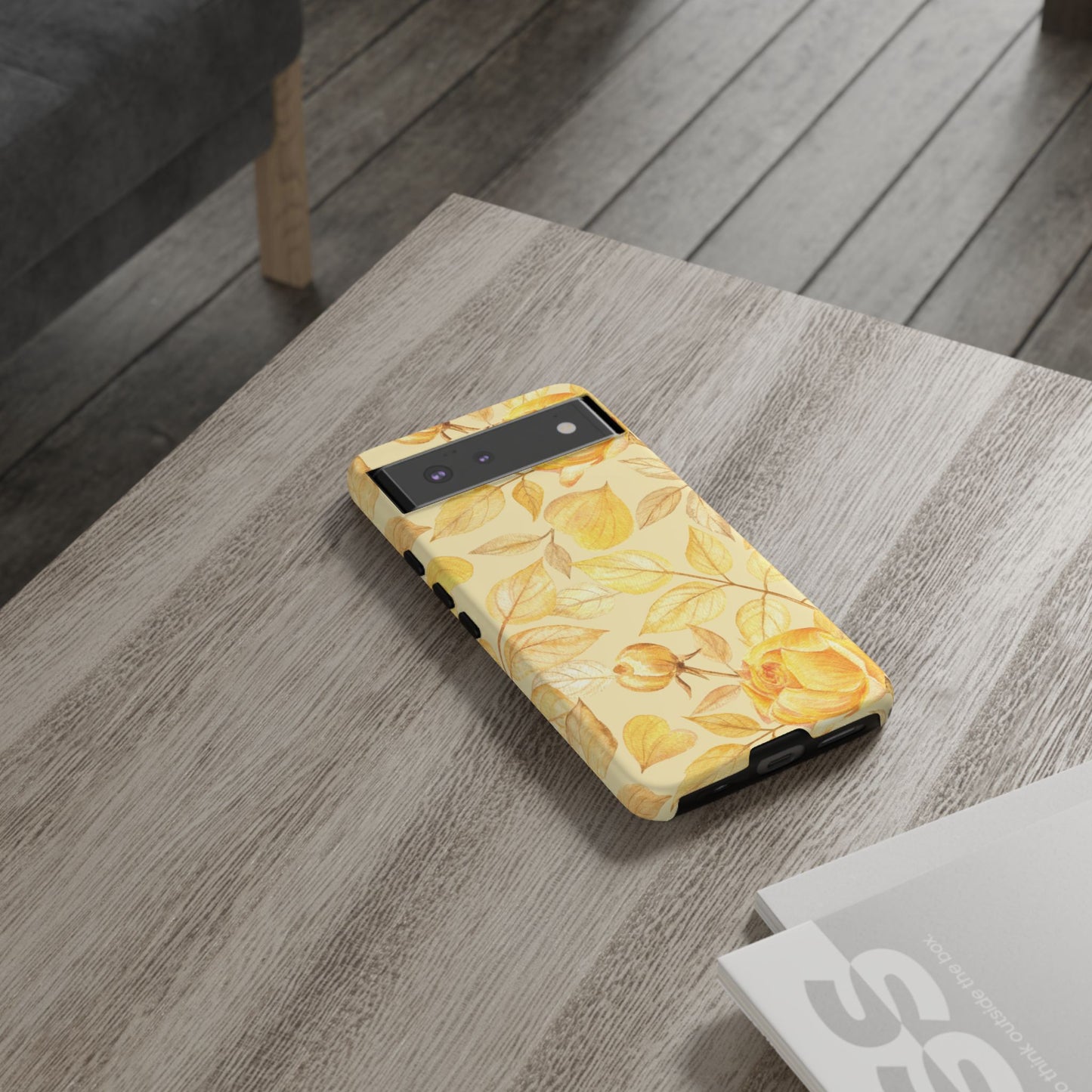 Yellow Dusk Tough Phone Case - Yellow Rose Design