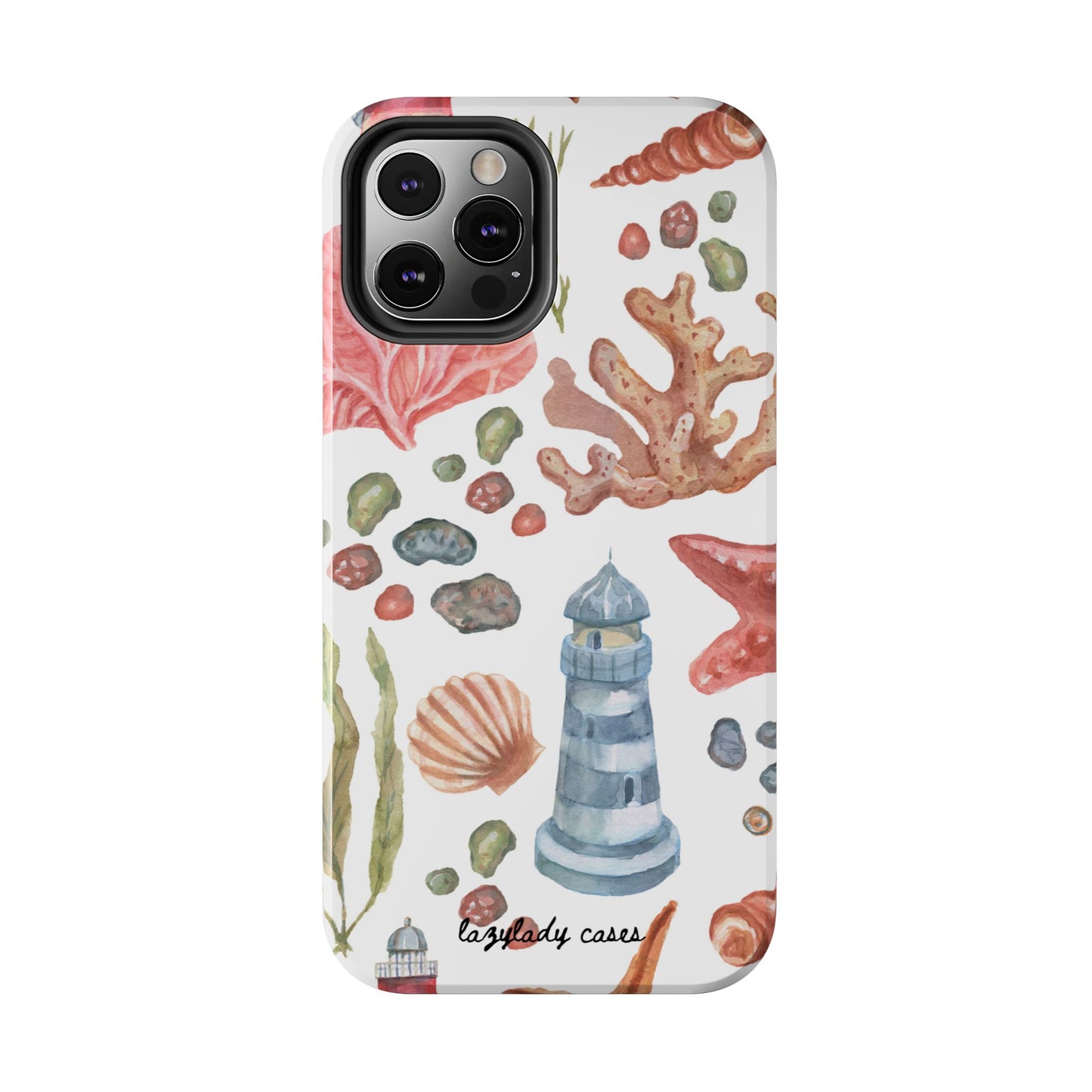 Coastal Art Tough Phone Cases - Stylish Beach Vibes with Lighthouse Design