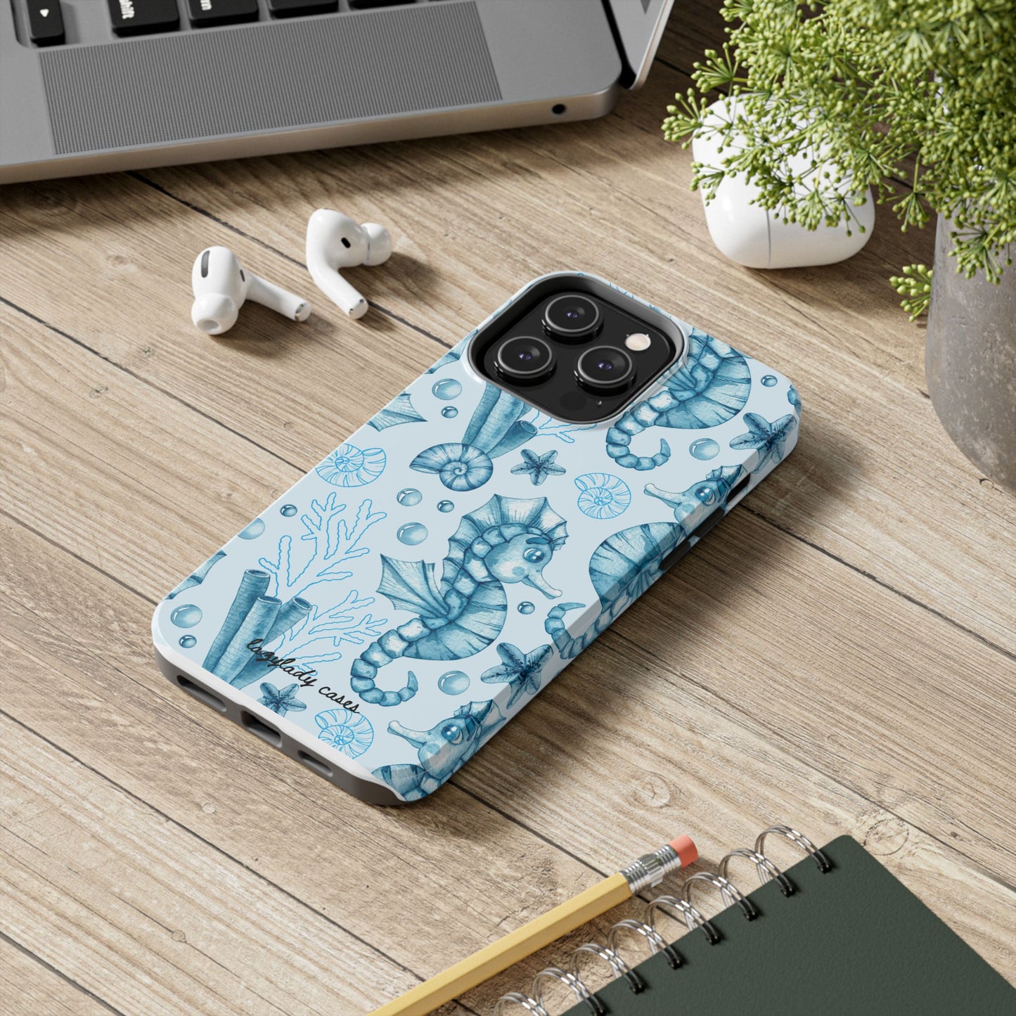 Coastal Seahorse Phone Case - Tough Protection with Beach Vibe