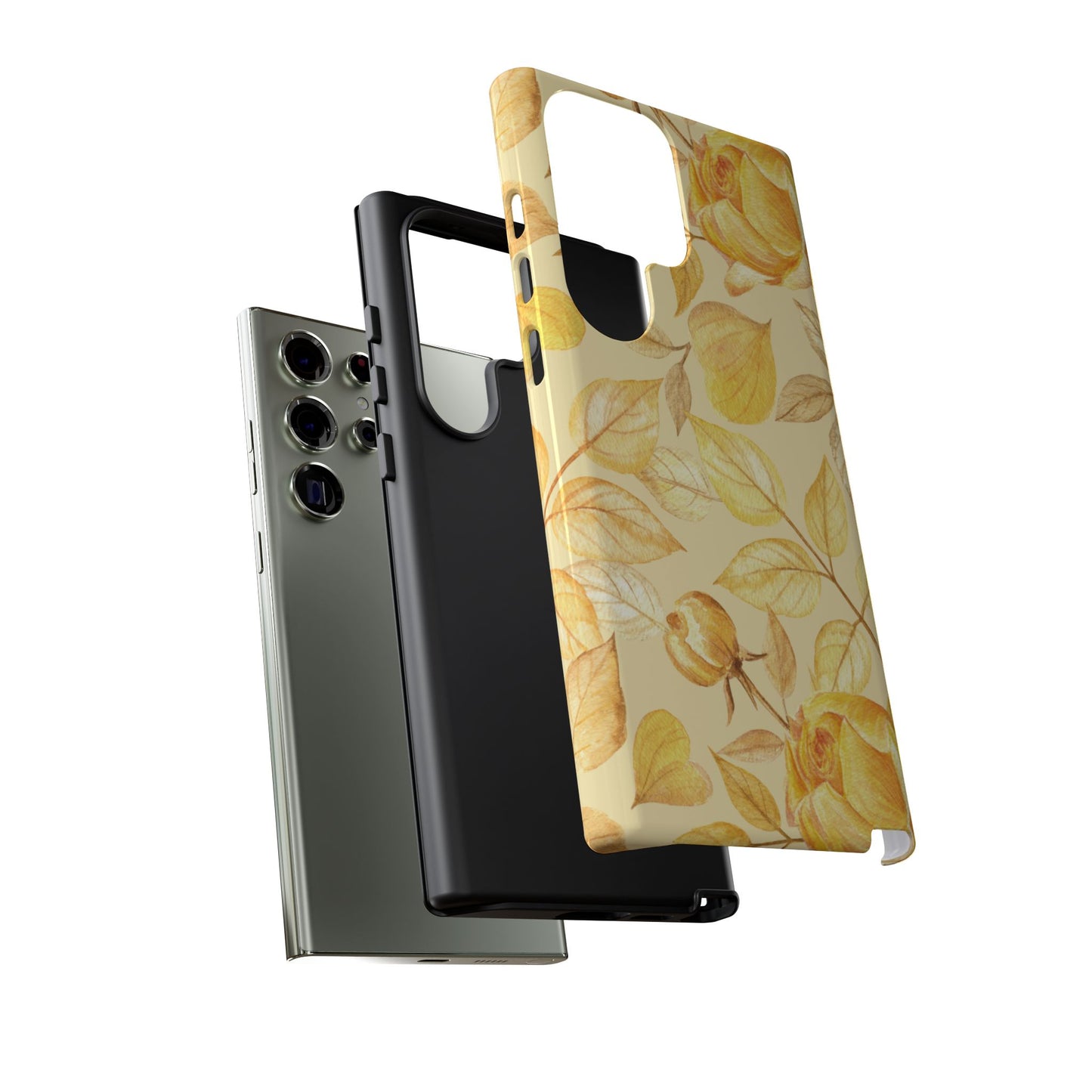 Yellow Dusk Tough Phone Case - Yellow Rose Design