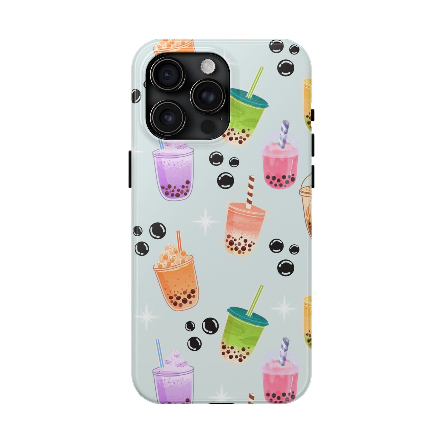 Colorful Boba Tea Phone Case, Tough Phone Cases for Drink Lovers, Cute Phone Accessory, Fun Gifts for Friends, Summer Vibes