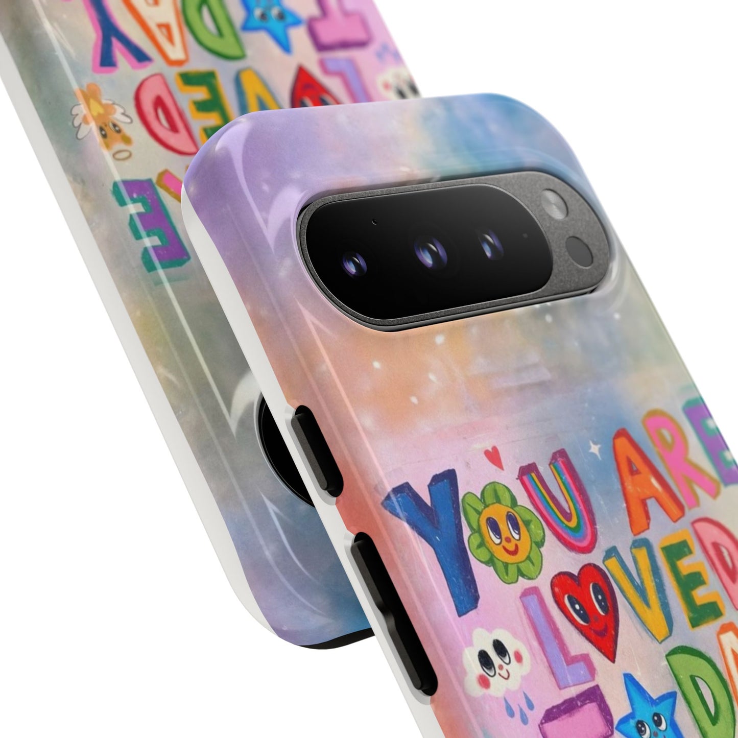 Colorful Phone Case with Positive Affirmations, Inspirational Phone Shell, Cute Gift for Teens, Motivational Tech Accessory, I Love You Case