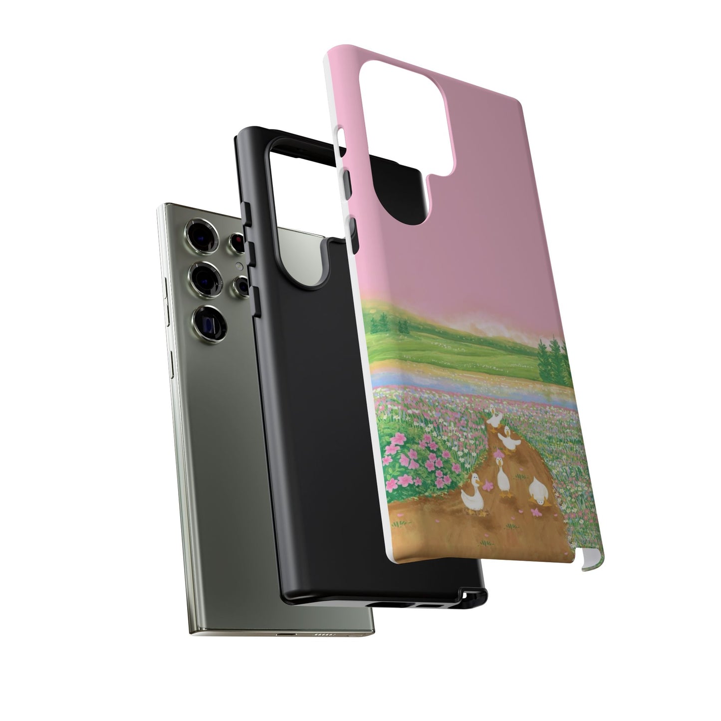 Pastel Floral Phone Case, Tough Cases for Nature Lovers, Cute Phone Accessories, Spring Gifts, Unique Mobile Covers