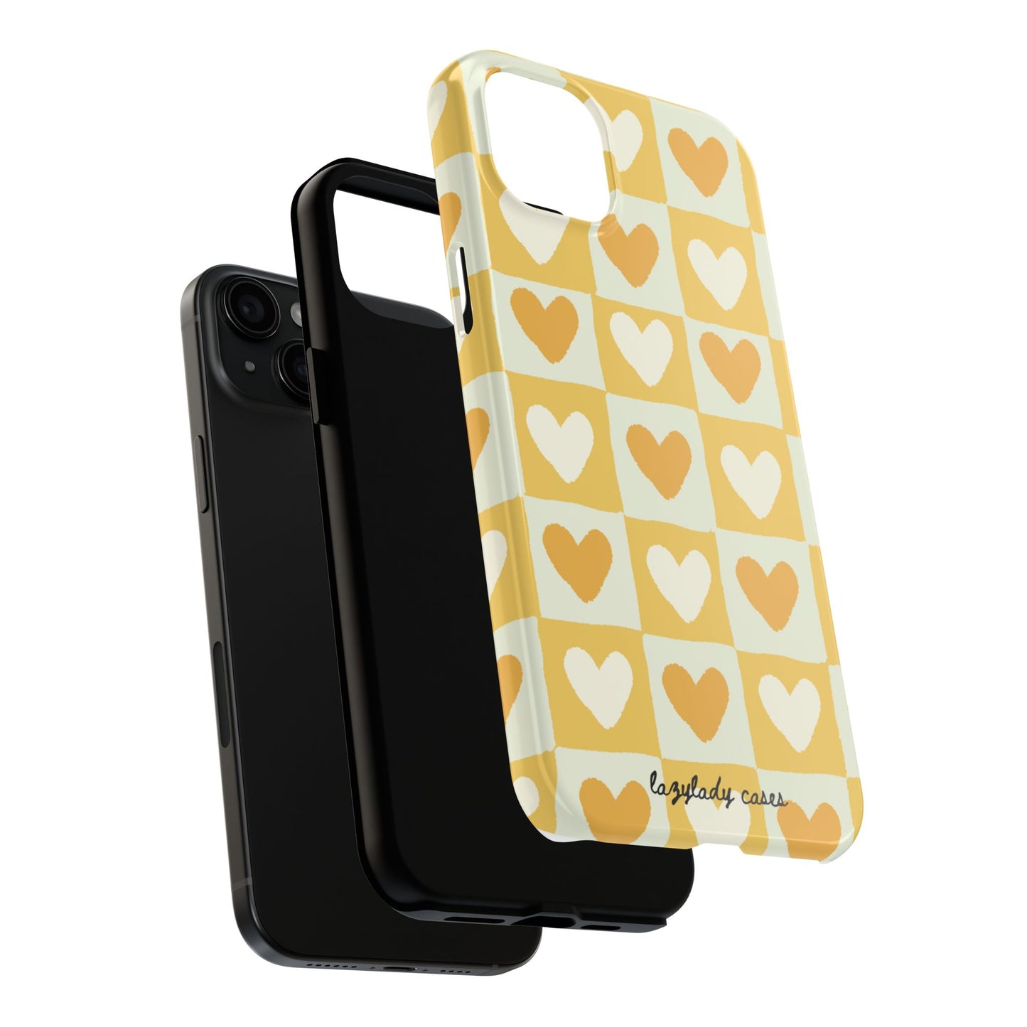 Heart Pattern Tough Phone Case - Cute & Durable for Everyday Use