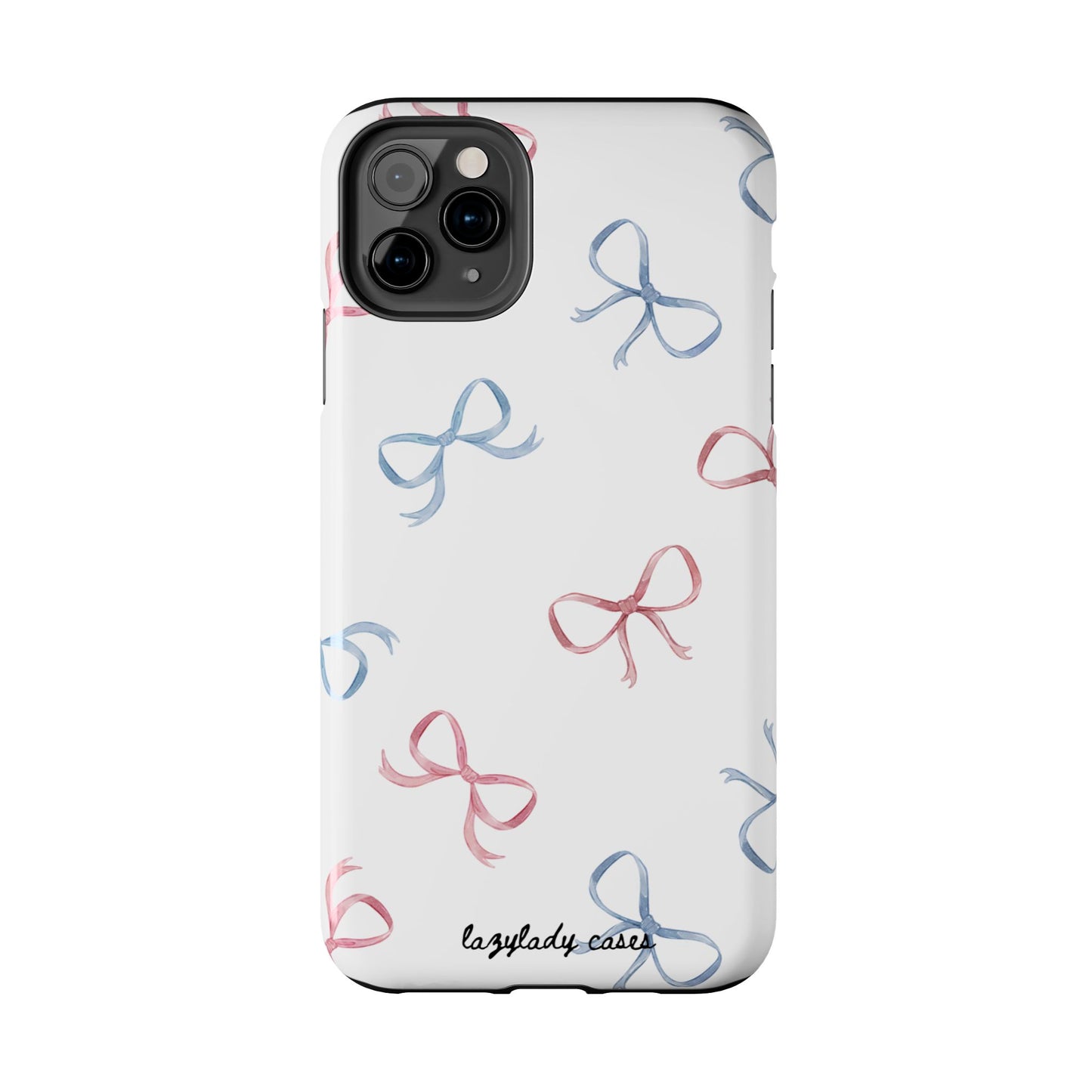 Chic Bow Pattern Tough Phone Case | Stylish Protection for Your Device