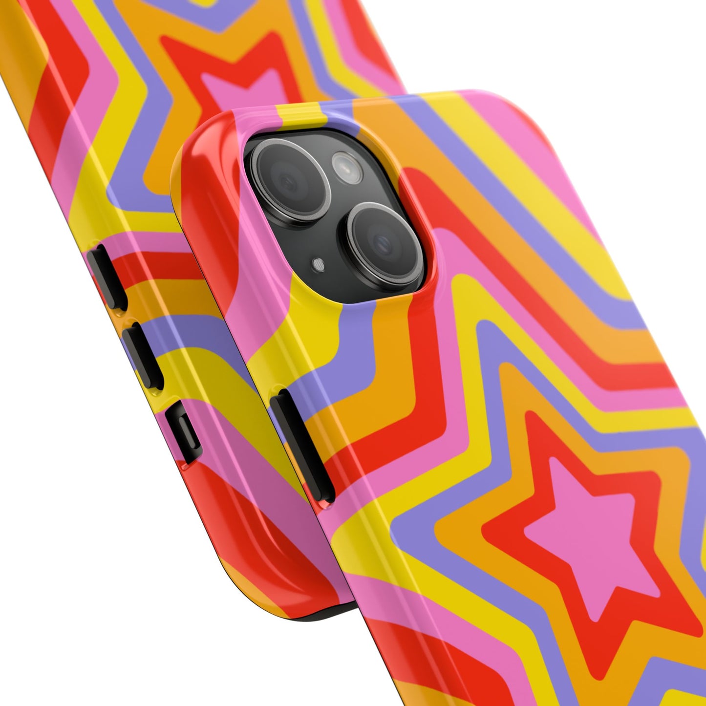 Colorful Star Pattern Tough Phone Cases | Durable Phone Cover, Unique Gifts, Trendy Accessories, Fun Tech Style