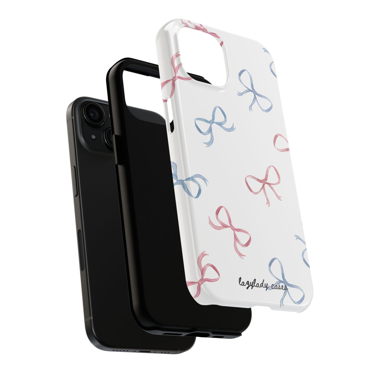 Chic Bow Pattern Tough Phone Case | Stylish Protection for Your Device