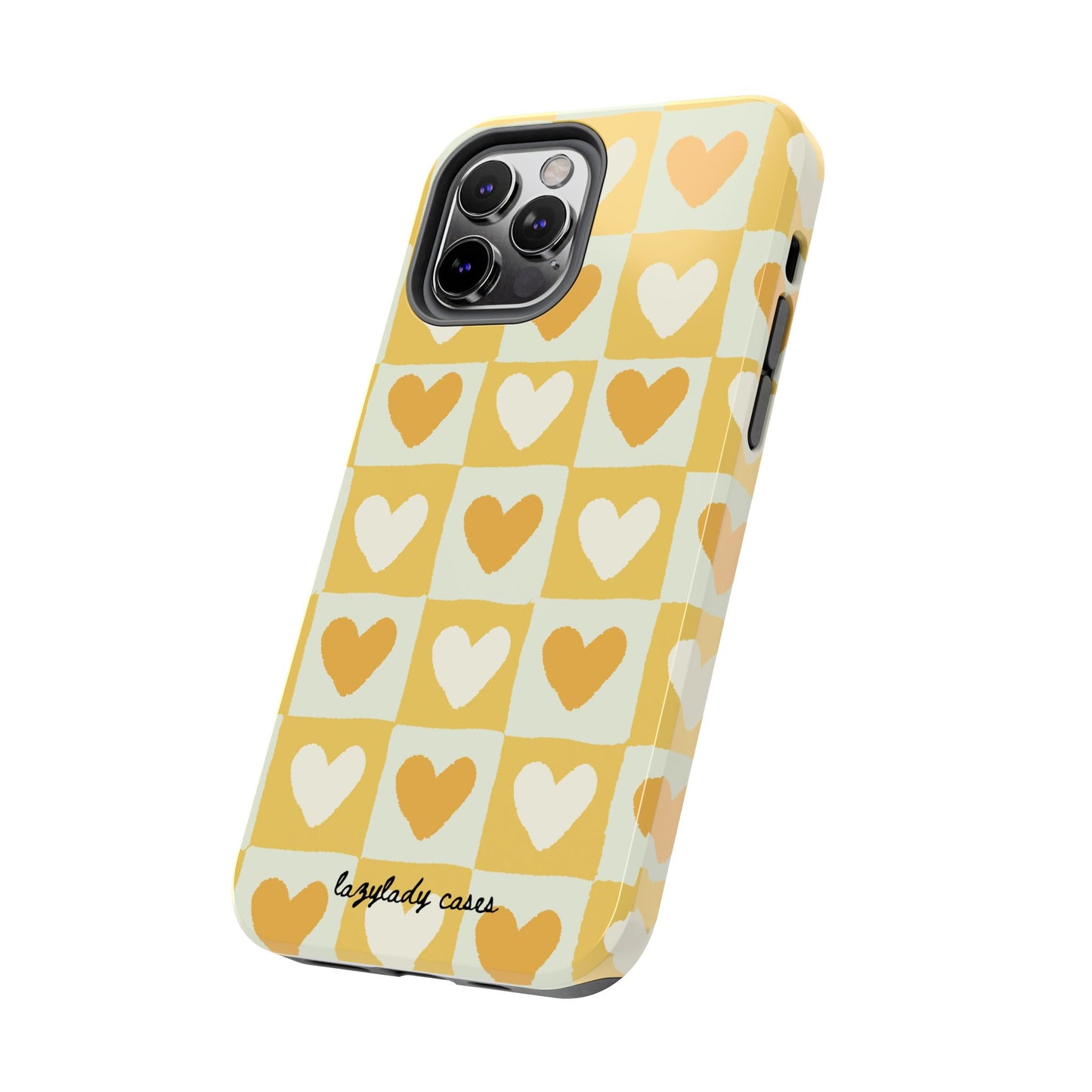 Heart Pattern Tough Phone Case - Cute & Durable for Everyday Use