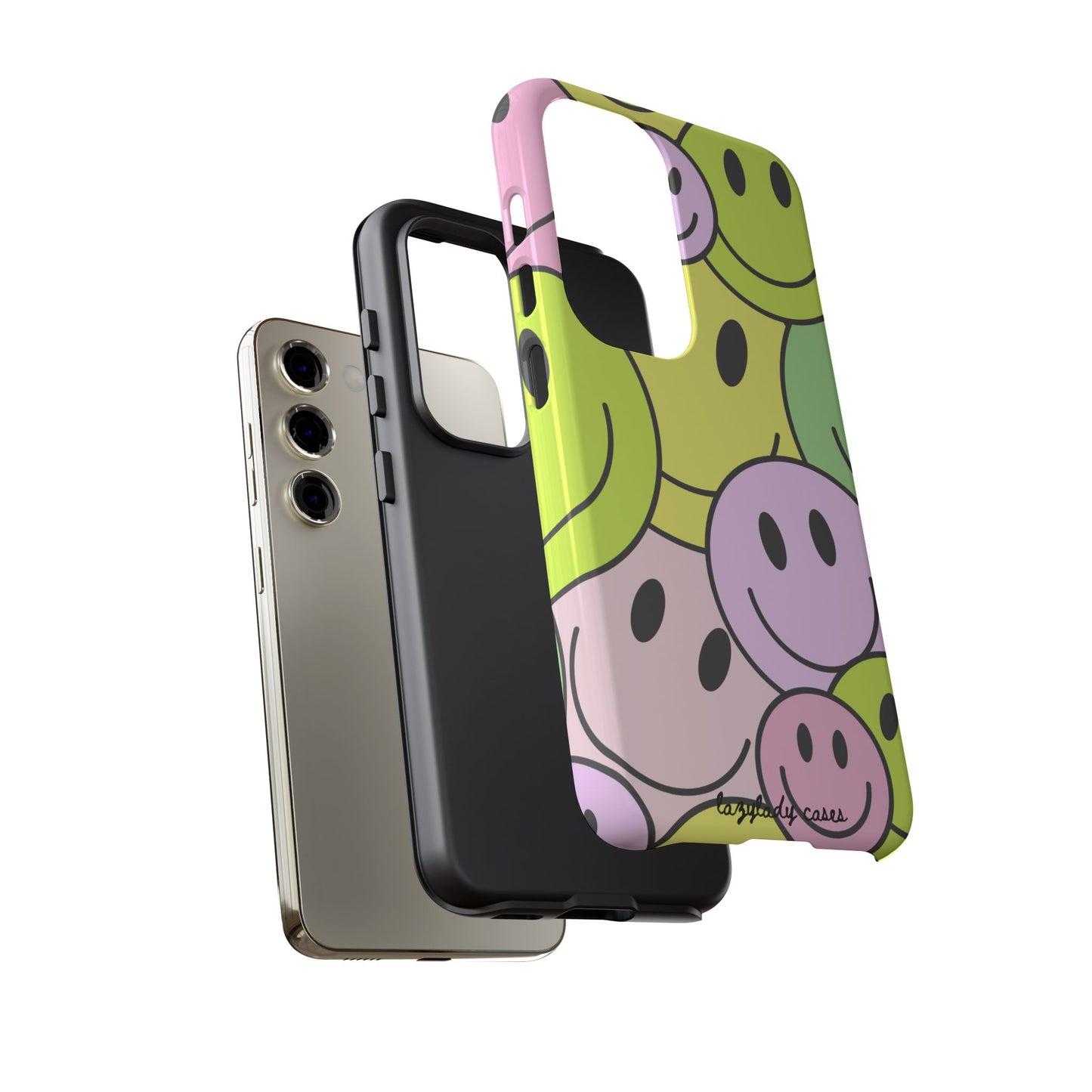 Colorful Smile Face Phone Case - Tough Protection & Fun Design